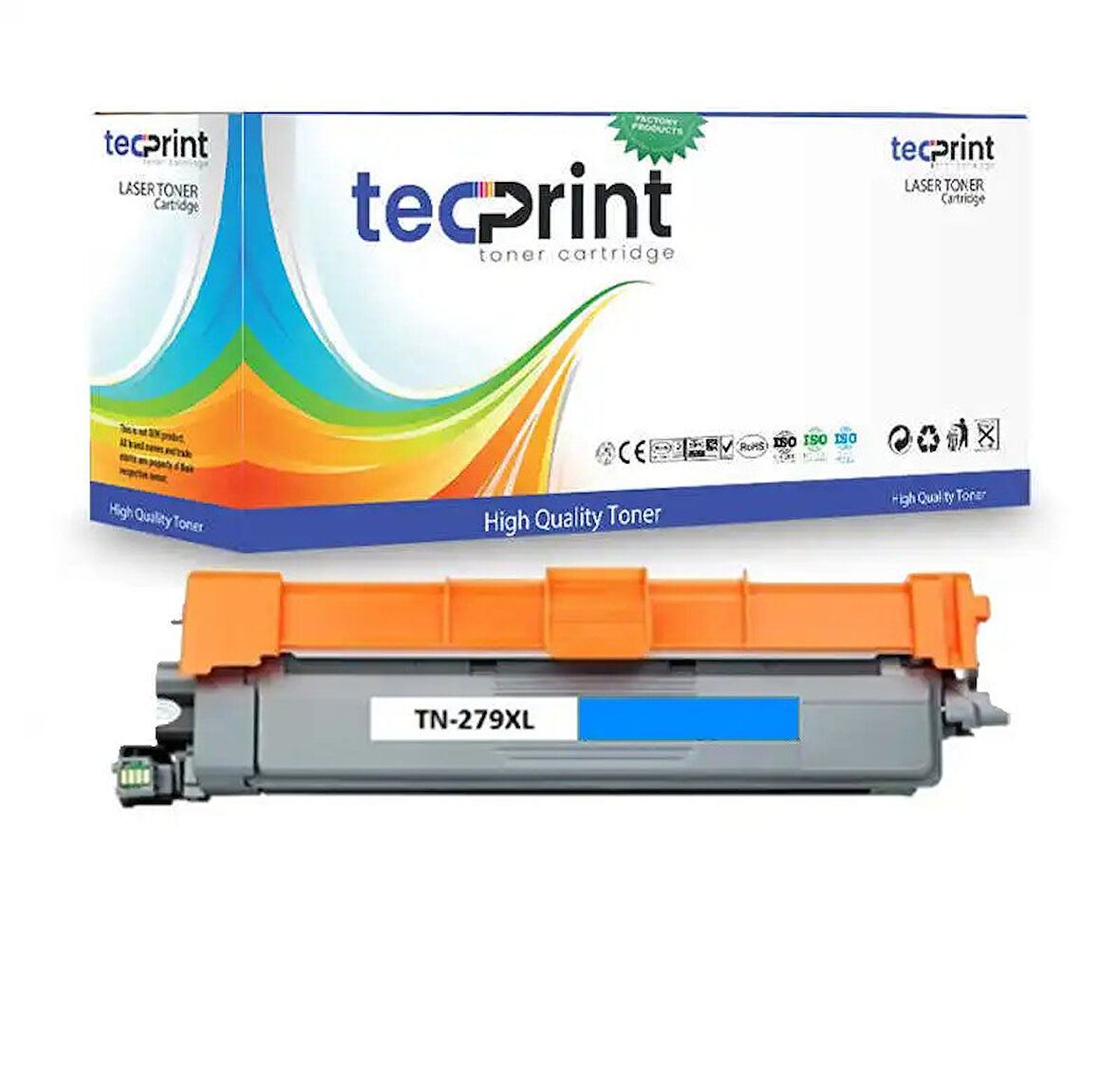 Tecprint Brother TN279XL C  Yüksek Kapasiteli Çipli Mavi Toner