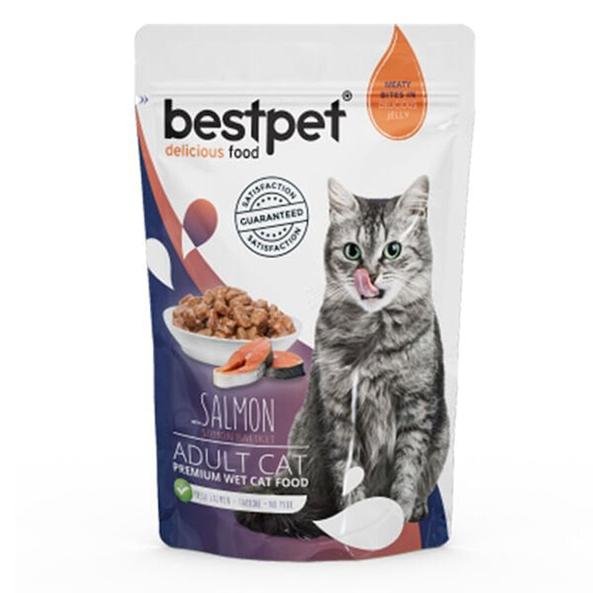 BestPet Adult Jelly Pouch Somonlu Yaş Kedi Maması 85 Gr