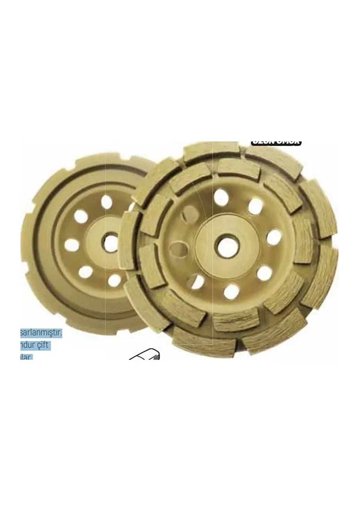 ÇİFT SIRALI ELMAS ÇANAK DİSK 115MM (RRG115)