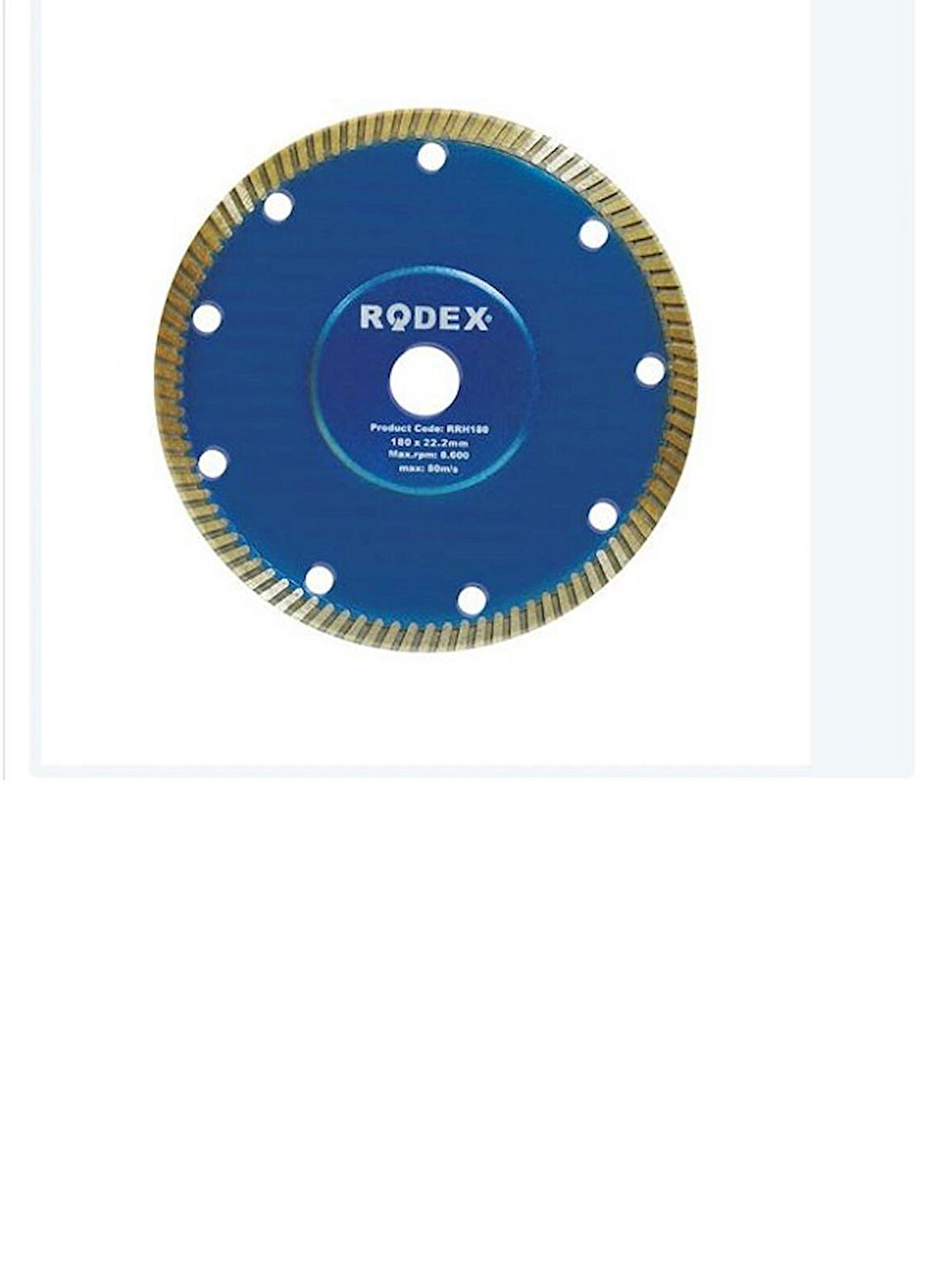 Rodex Ultra Slim Turbo Elmas Testere 180 mm Flanşsız