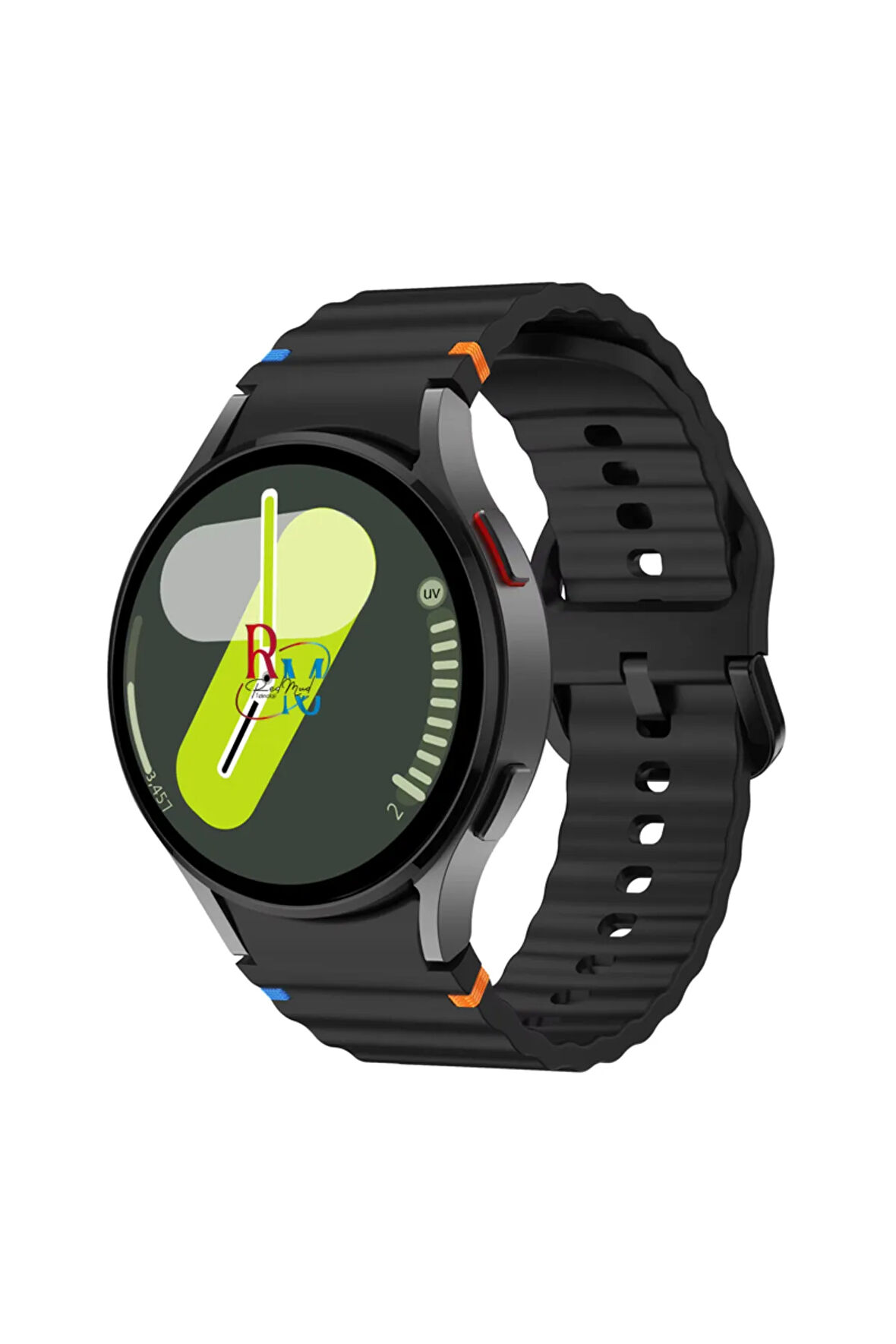 Samsung Galaxy Watch 7 40 mm / 44 mm / FE 40 mm İle Uyumlu Kavisli Spor Silikon Kordon