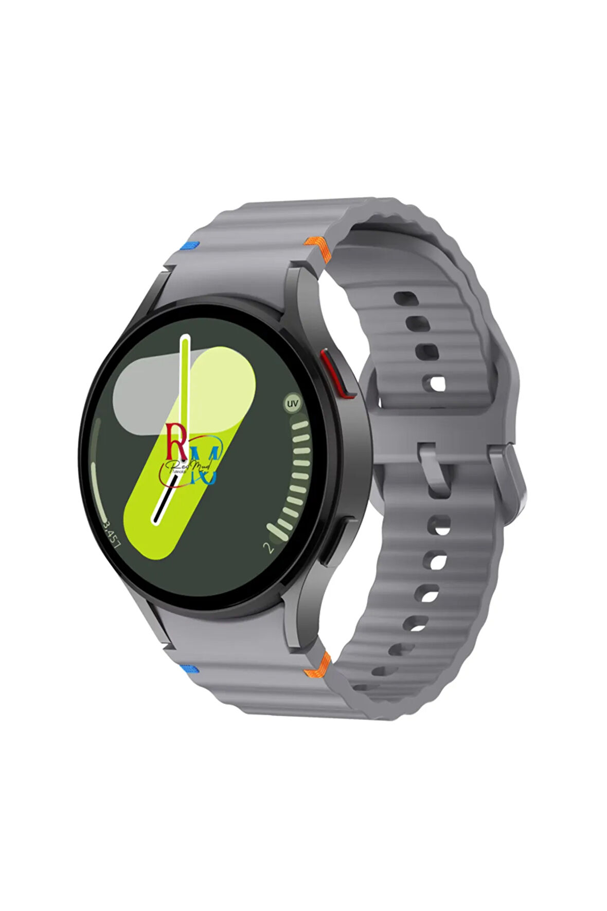 Samsung Galaxy Watch 6 47 mm İle Uyumlu Kavisli Spor Silikon Kordon