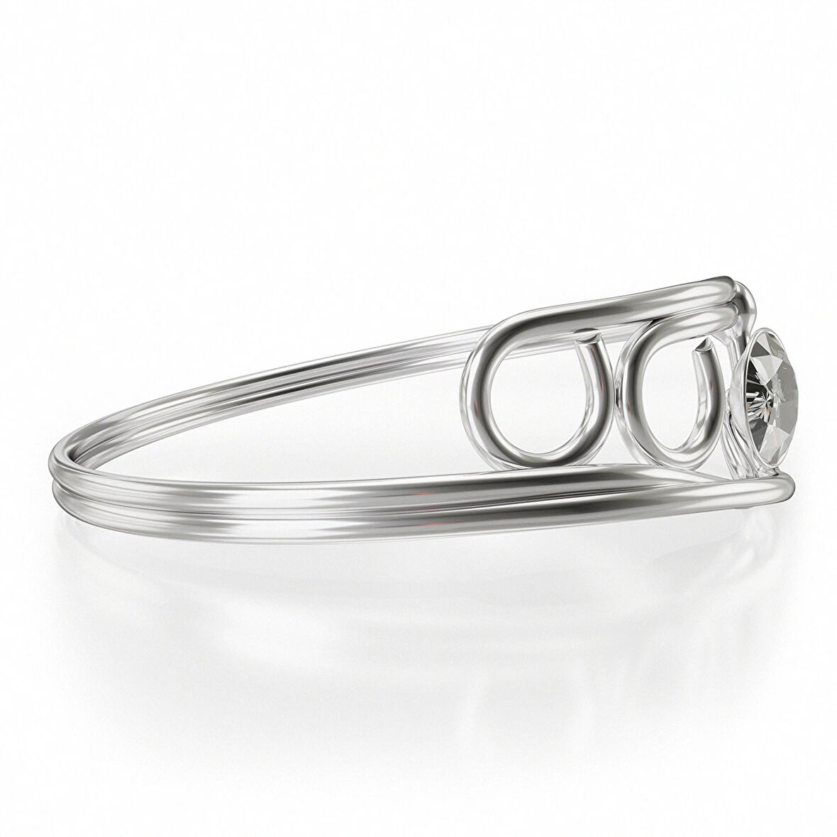 Geometrik Sitall Taşlı Gümüş Yüzük – Axisform