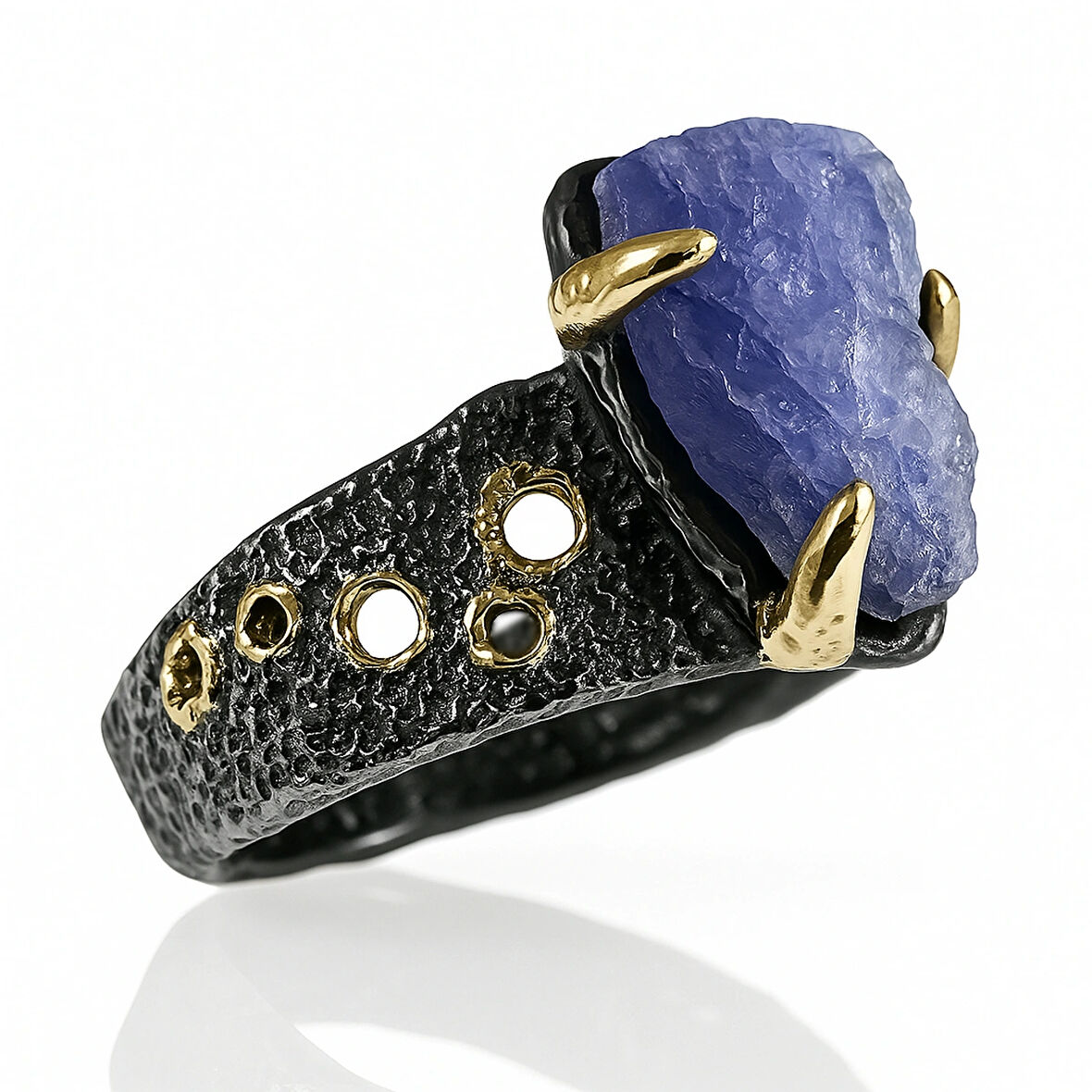 Ham Kyanit Taşlı Gümüş Yüzük – Corevault