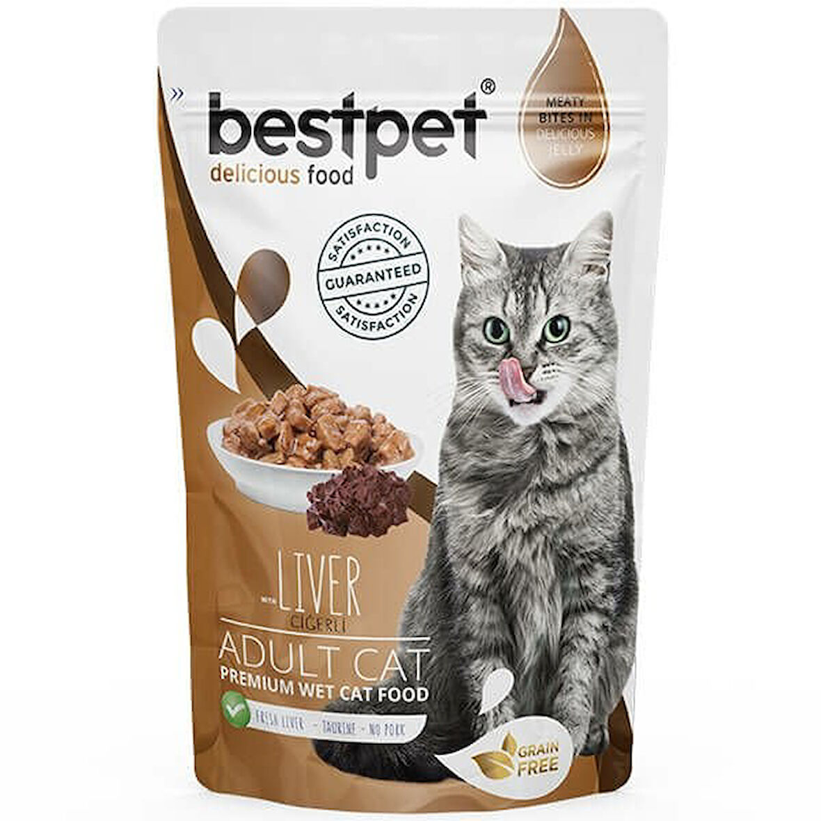 BestPet Adult Jelly Pouch Ciğerli Yaş Kedi Maması 85 Gr