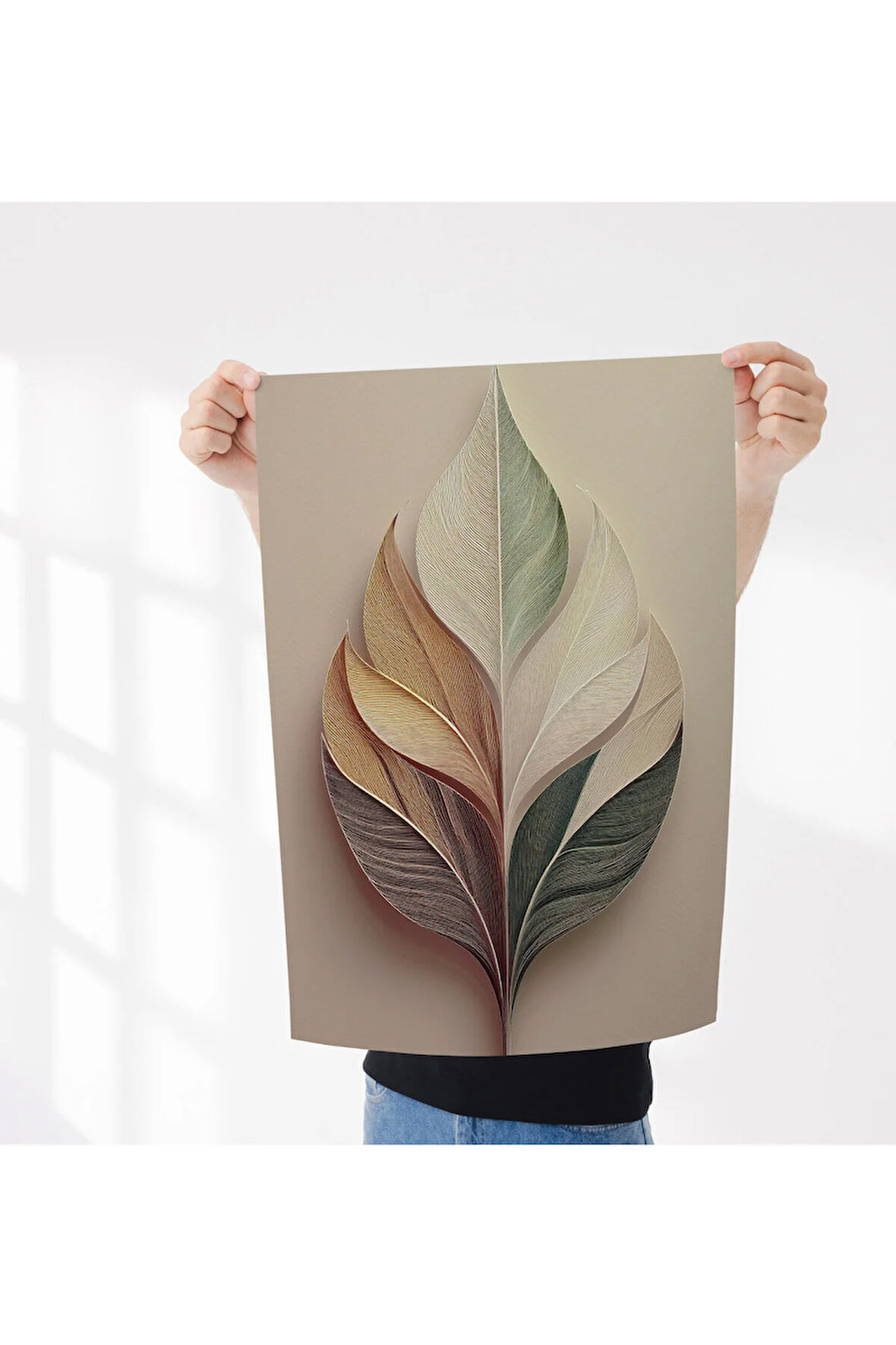 Çerçevesiz Poster Yaprak Model