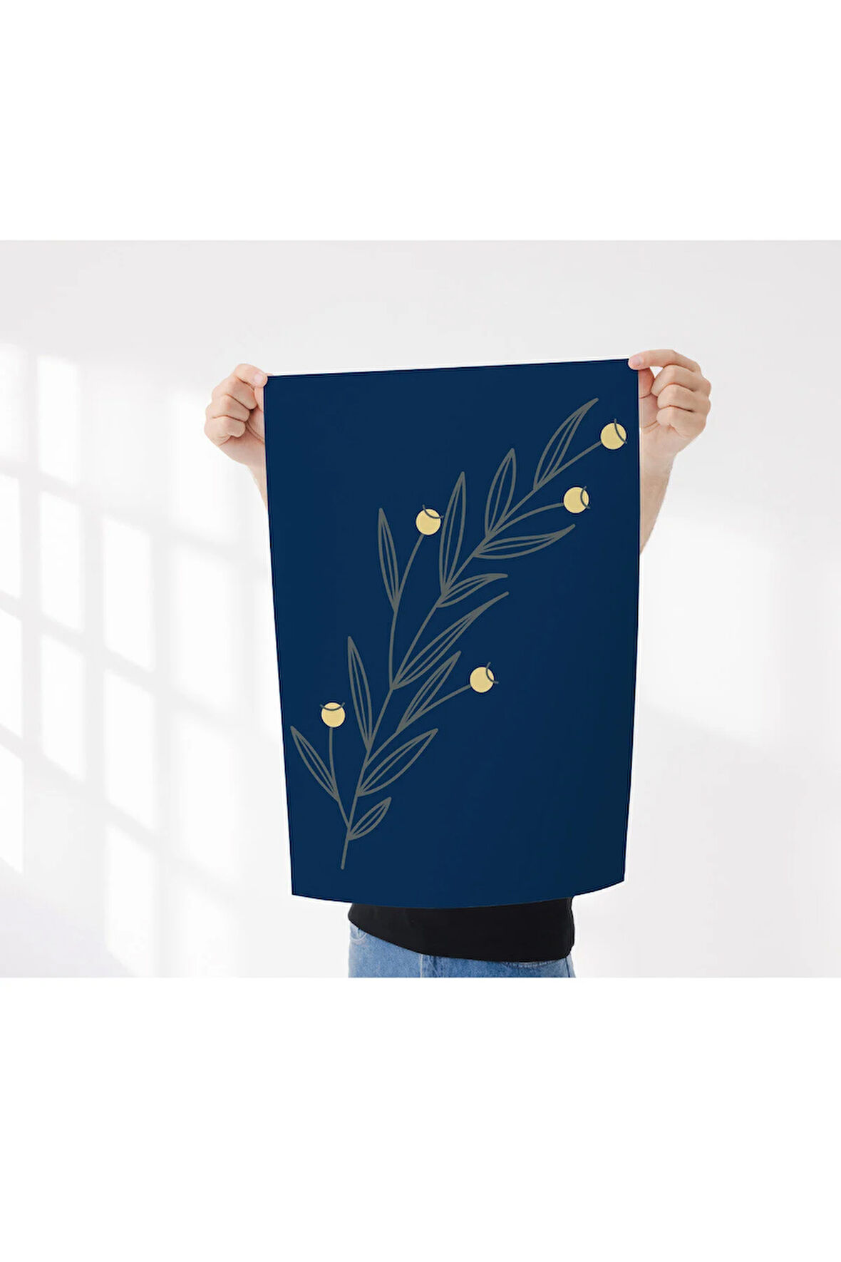 Çerçevesiz Poster Sarı Tohumlu Bitki Temalı Dijital Baskı Poster, Ev,Ofis, Salon Dekorasyon