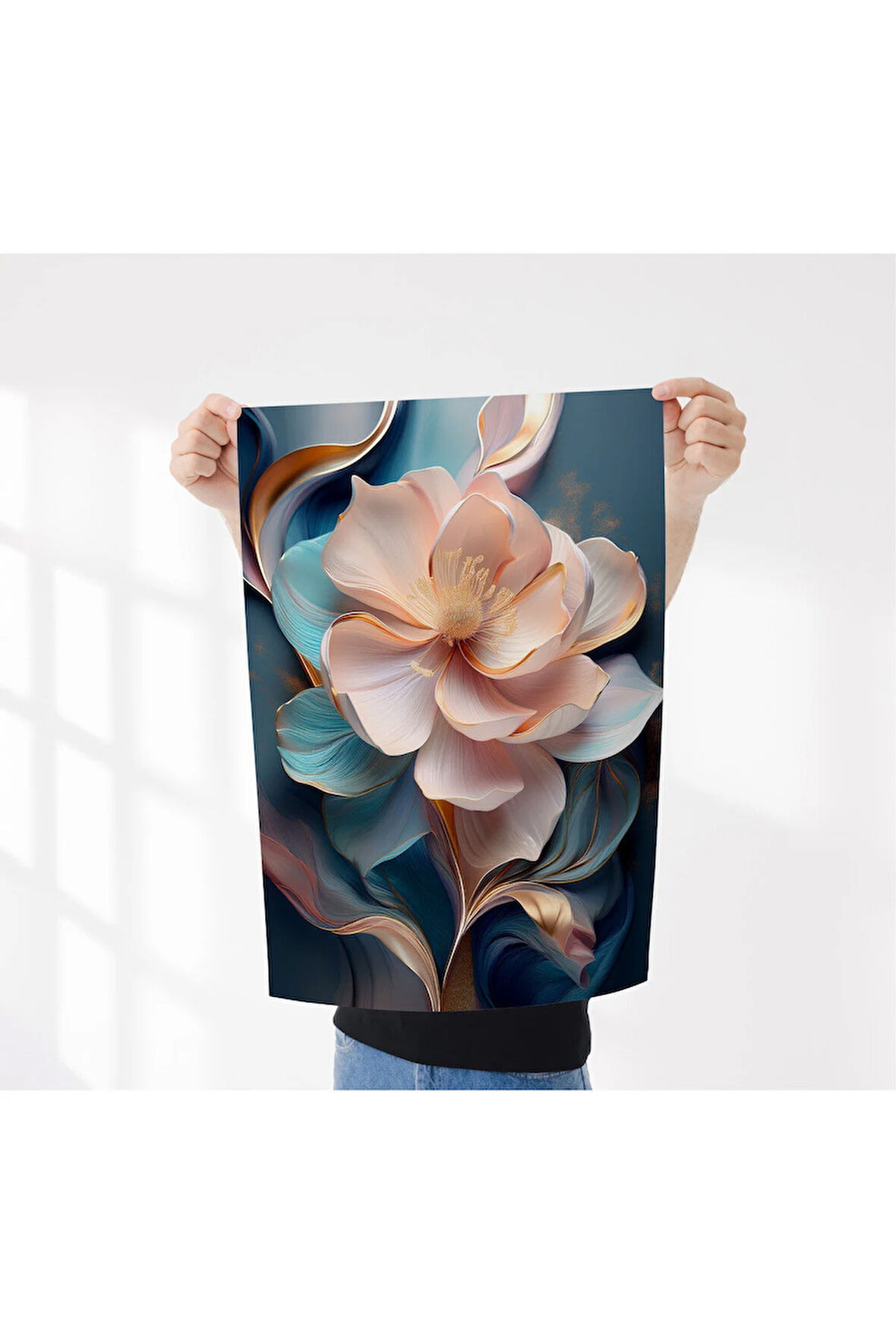 Çerçevesiz Poster Çiçek Temalı Dijital Baskı Poster, Ev, Ofis, Salon Dekorasyon