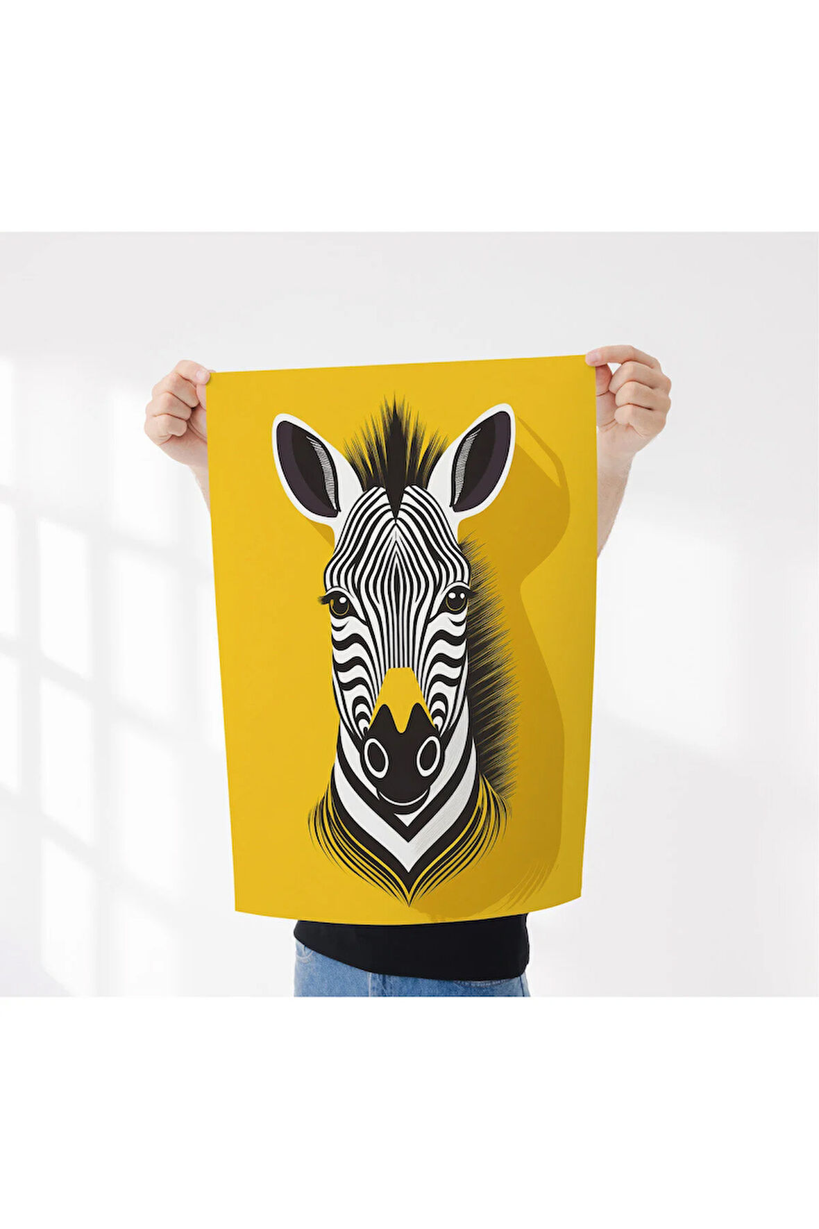 Çerçevesiz Poster Zebra, Dijital Baskı Kağıt Poster Zebra, Ofis, Salon Dekorasyon