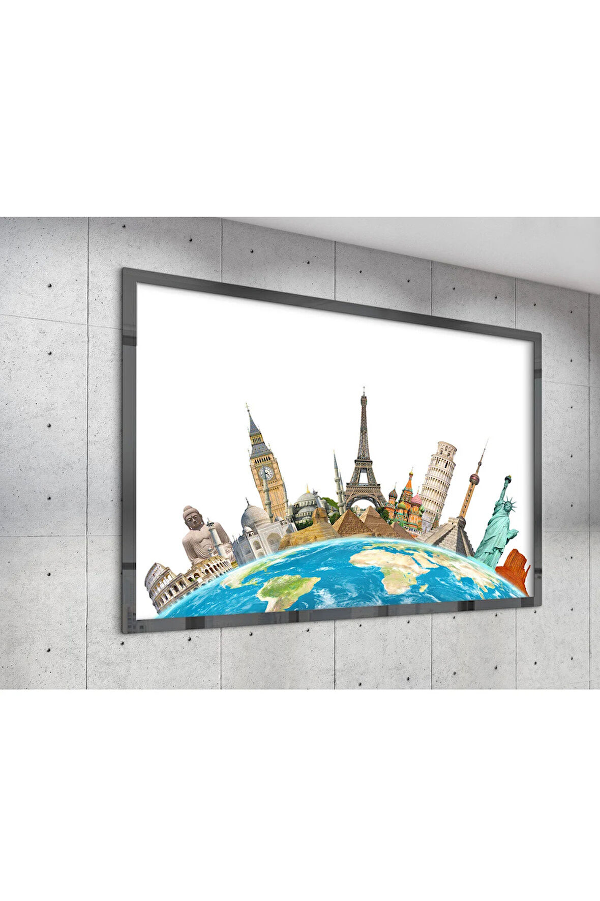 Çerçevesiz Poster Dünya Anıtları Dijital Baskı Poster, Ofis, Salon Dekorasyon