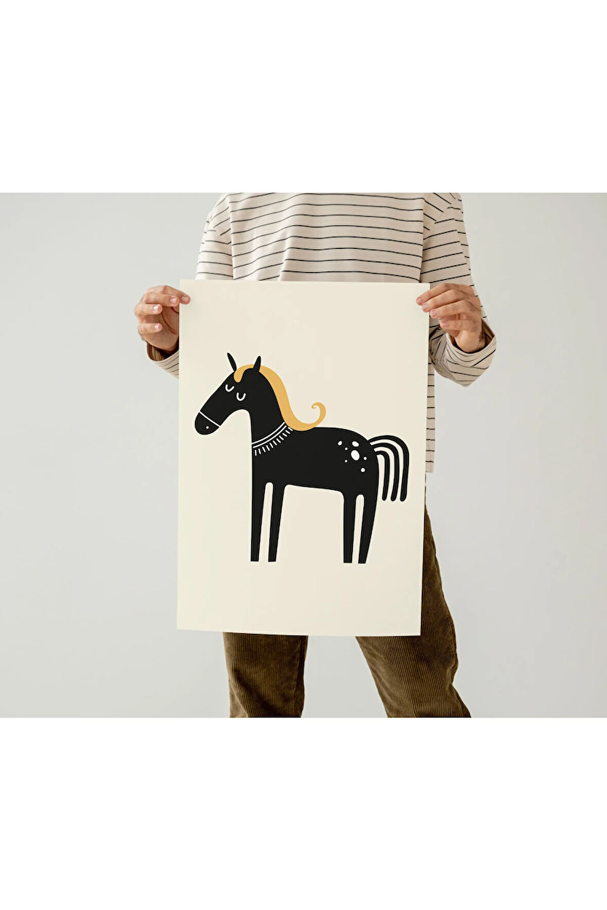 Çerçevesiz Poster, Sevimli Hayvanlar Vektör Çizimi, Dijital Baskı Poster