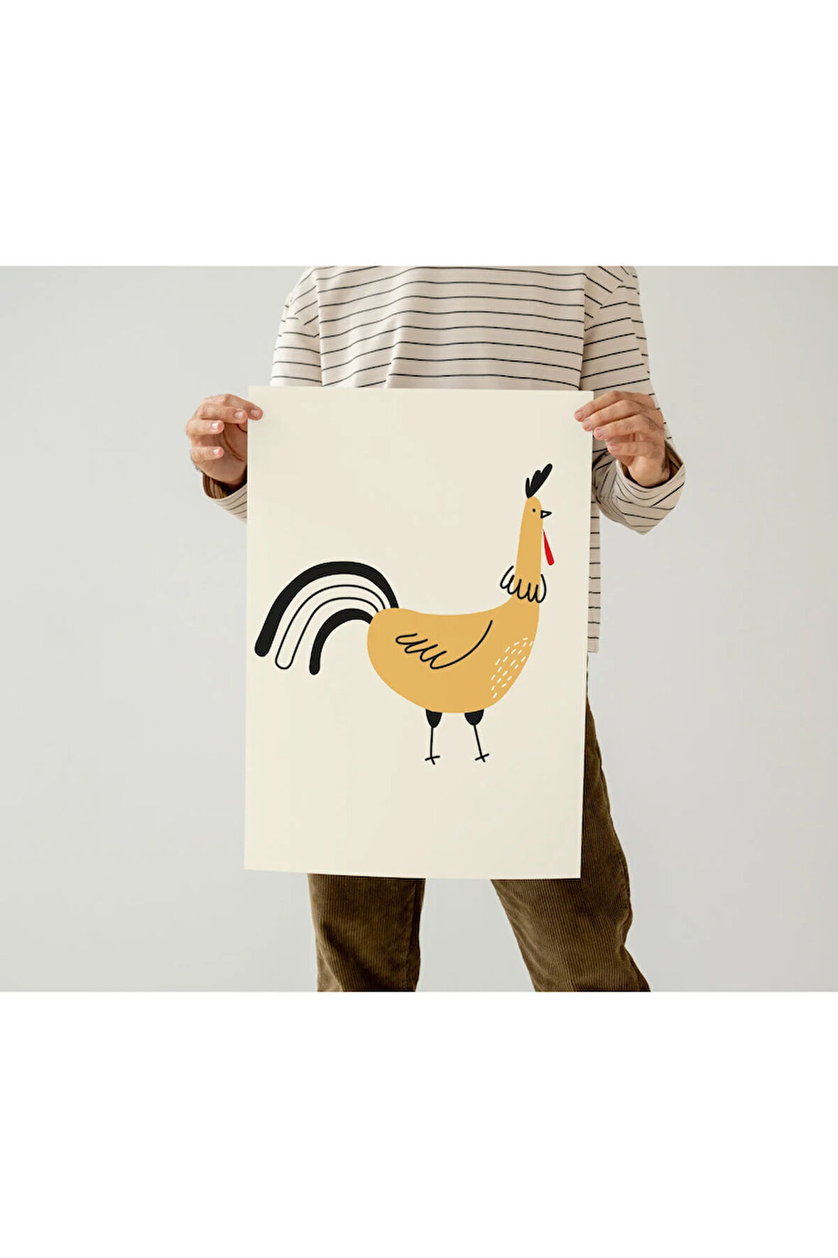 Çerçevesiz Poster, Sevimli Hayvanlar Vektör Çizimi, Dijital Baskı Poster