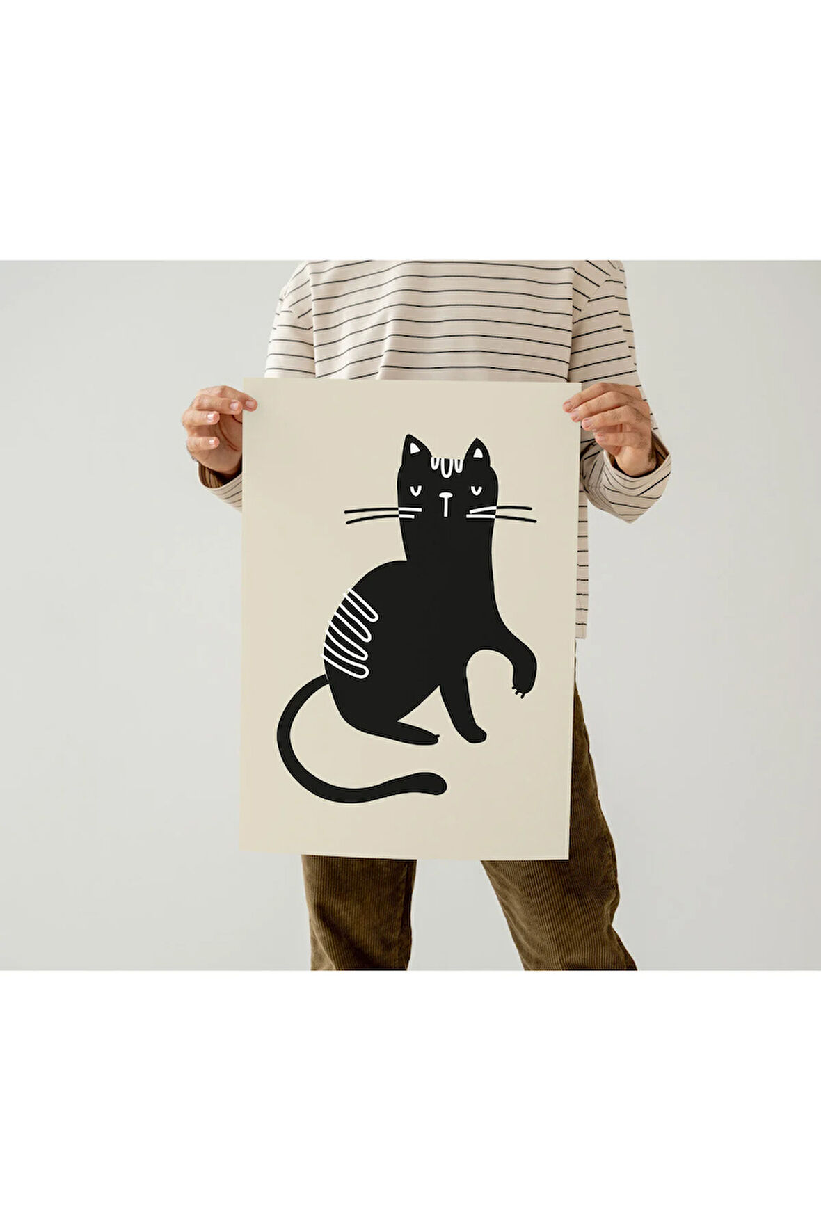 Çerçevesiz Poster, Sevimli Hayvanlar Vektör Çizimi, Dijital Baskı Poster