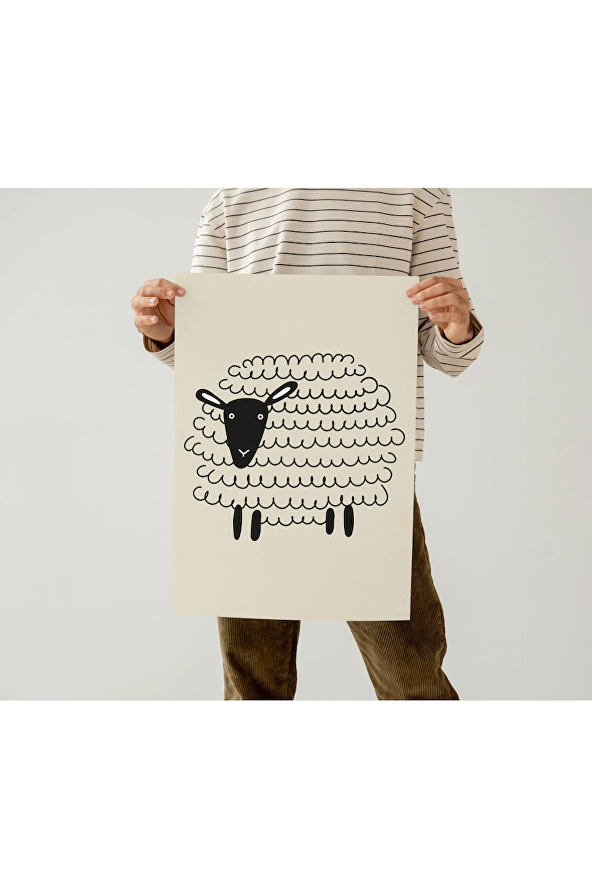 Çerçevesiz Poster, Sevimli Hayvanlar Vektör Çizimi, Dijital Baskı Poster