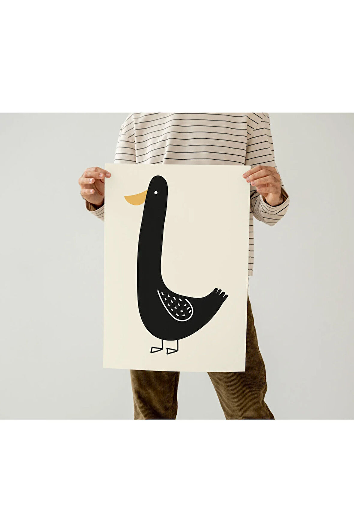 Çerçevesiz Poster, Sevimli Hayvanlar Vektör Çizimi, Dijital Baskı Poster