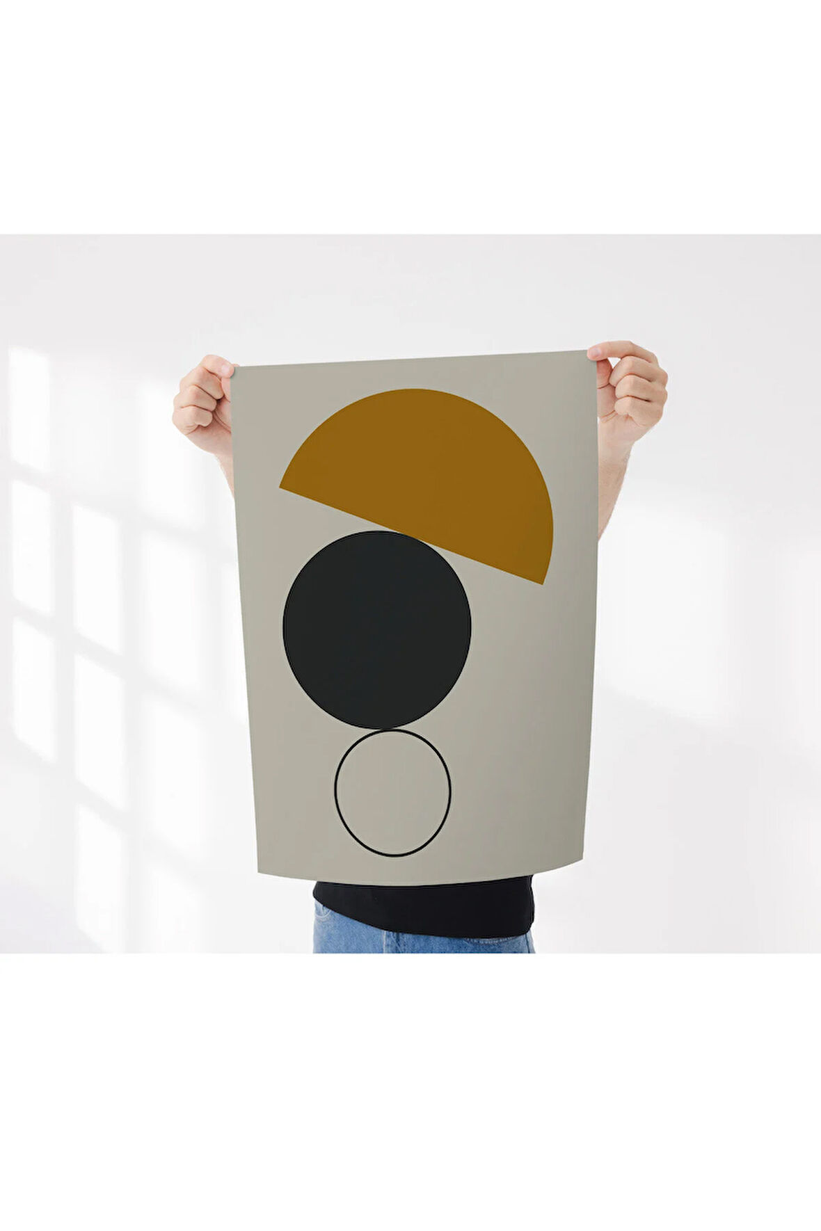 Çerçevesiz Poster, Dijital Baskı Soyut Daireler Temalı Poster, Soyut, Ev, Ofis, Mutfak Dekorasyon