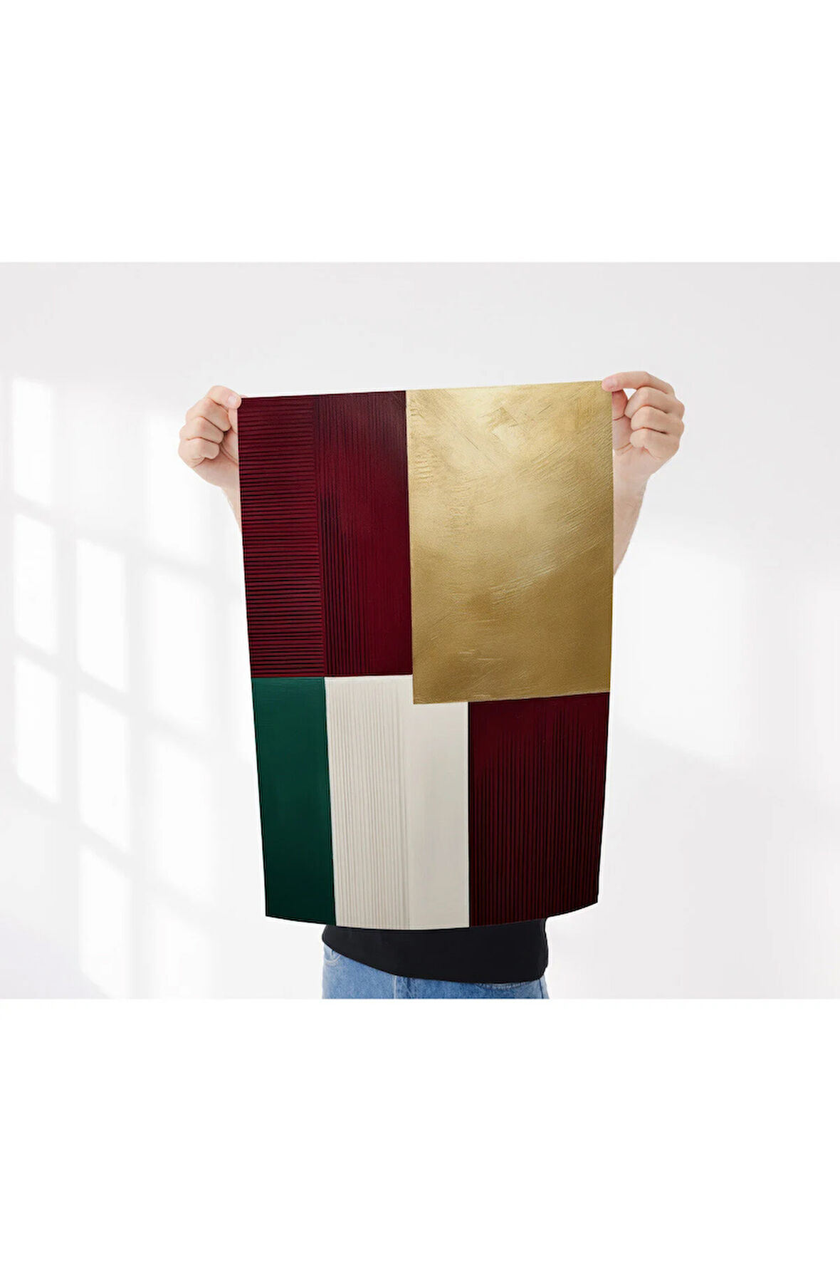 Çerçevesiz Poster, Dijital Baskı Soyut Renkli Bloklar Poster, Minimal, Ev, Ofis, Dekorasyon