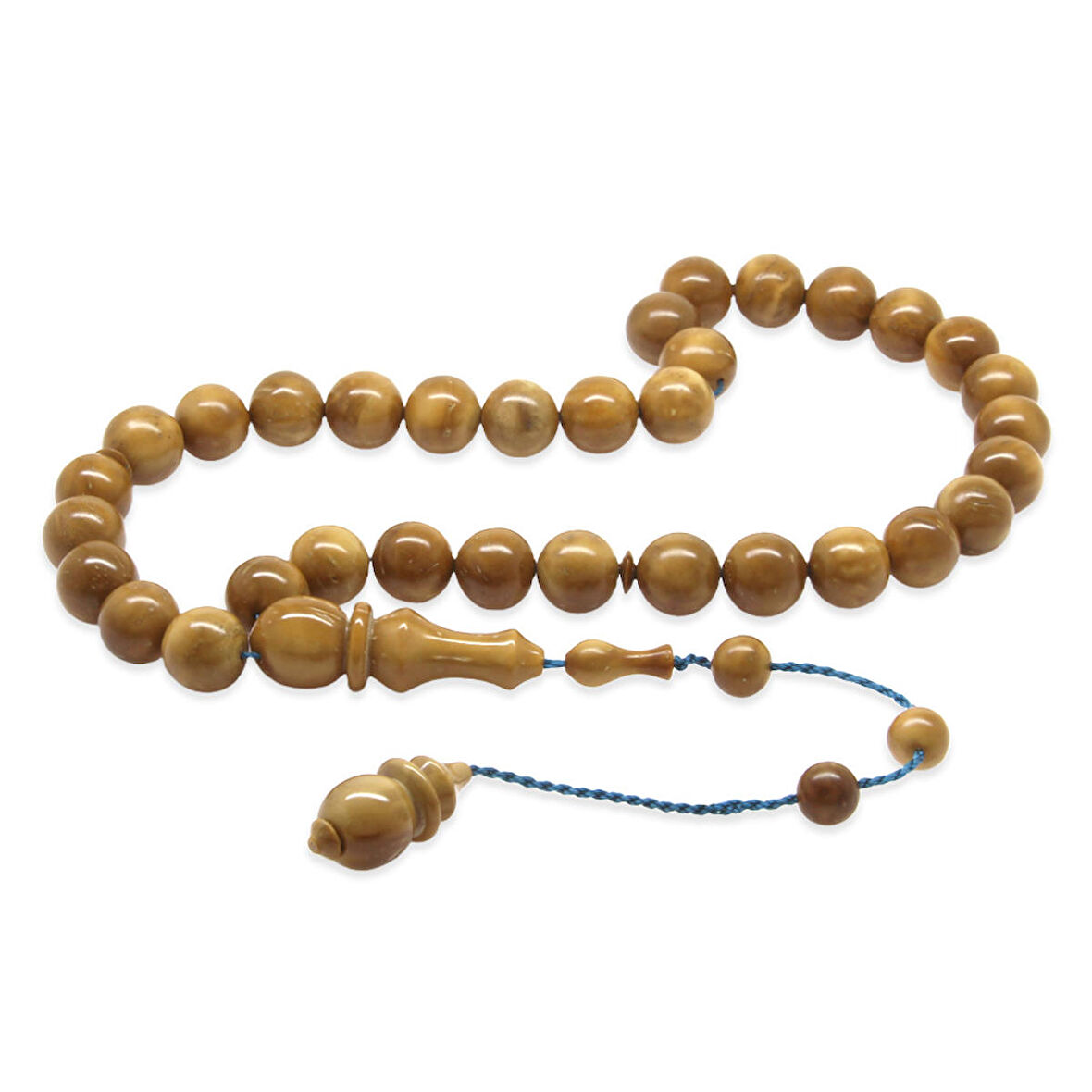 Sistemli Dalgıç Usta Kumpas İşçilikli Küre Kesim Koleksiyonluk Kahverengi Kuka Tesbih