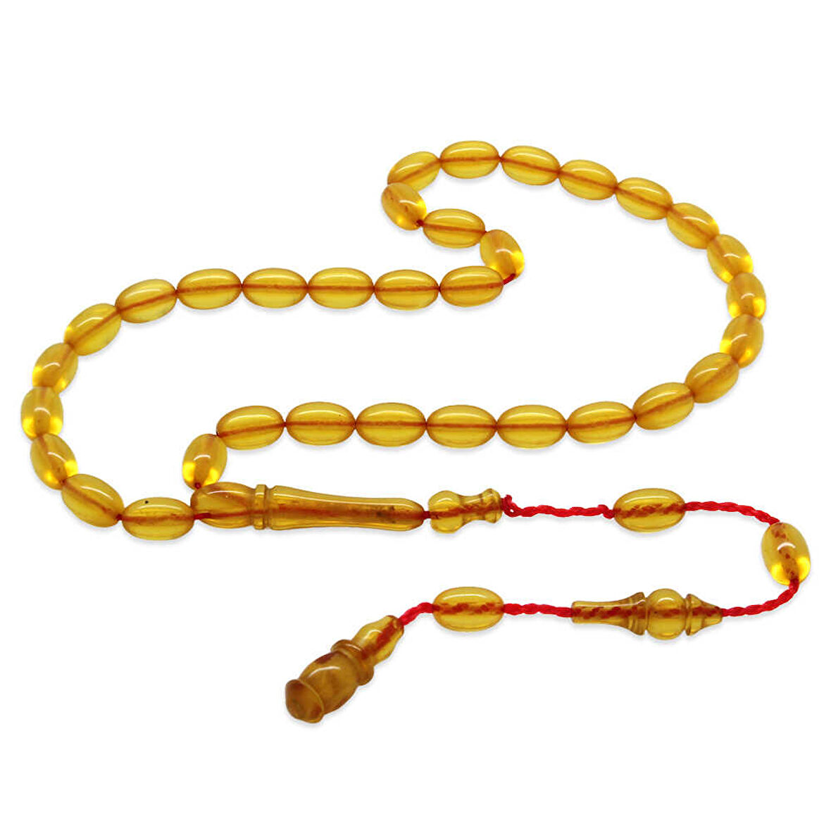 Sistemli Arpa Kesim Bilek Boy Ihlamur Sarı Ateş Kehribar Tesbih