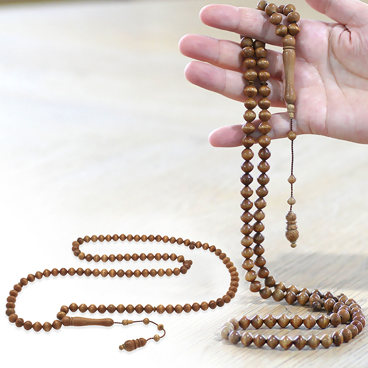 Sistemli İstanbul Kesim Kahverengi 99 Taneli Mango Ağacı Namaz Tesbihi