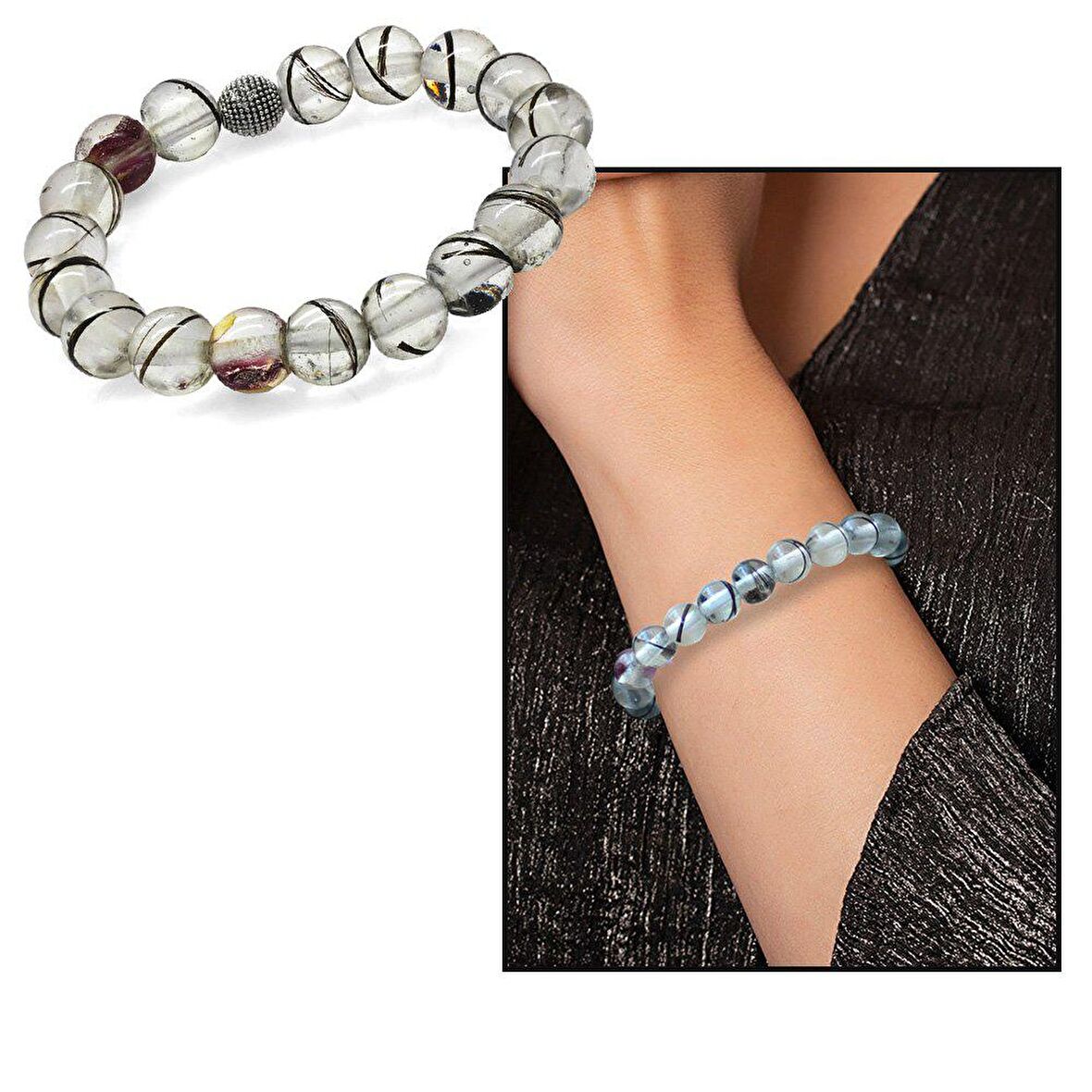 Kişiye Özel Saç Teli İçerir Kadın Bileklik