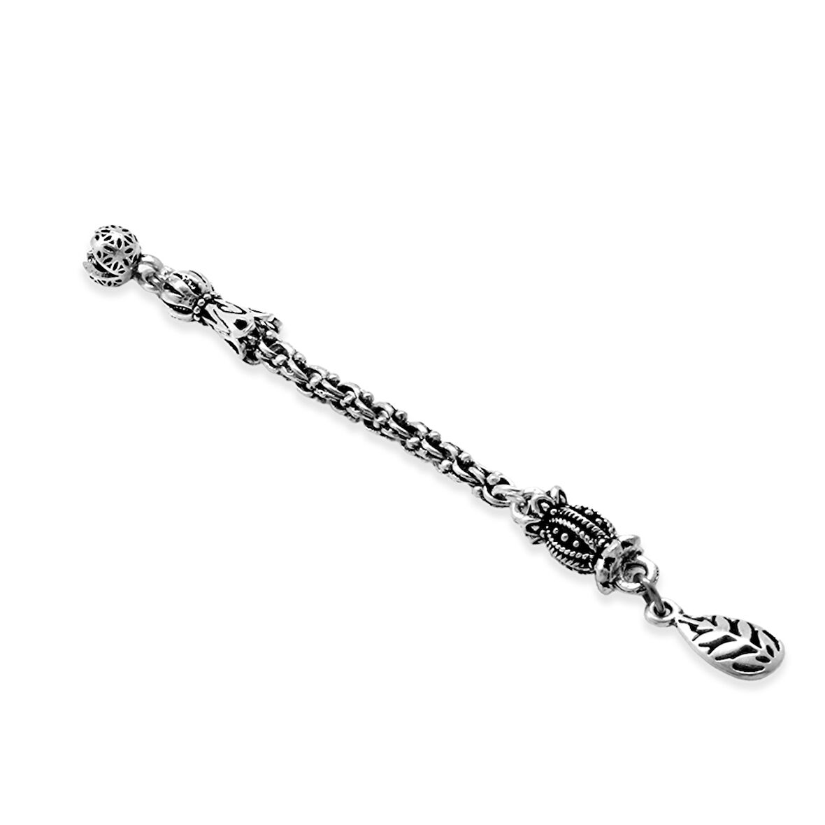 Buğday Temalı Arnavut Zincirli Tek Kamçılı Kararmaz Metal Püskül