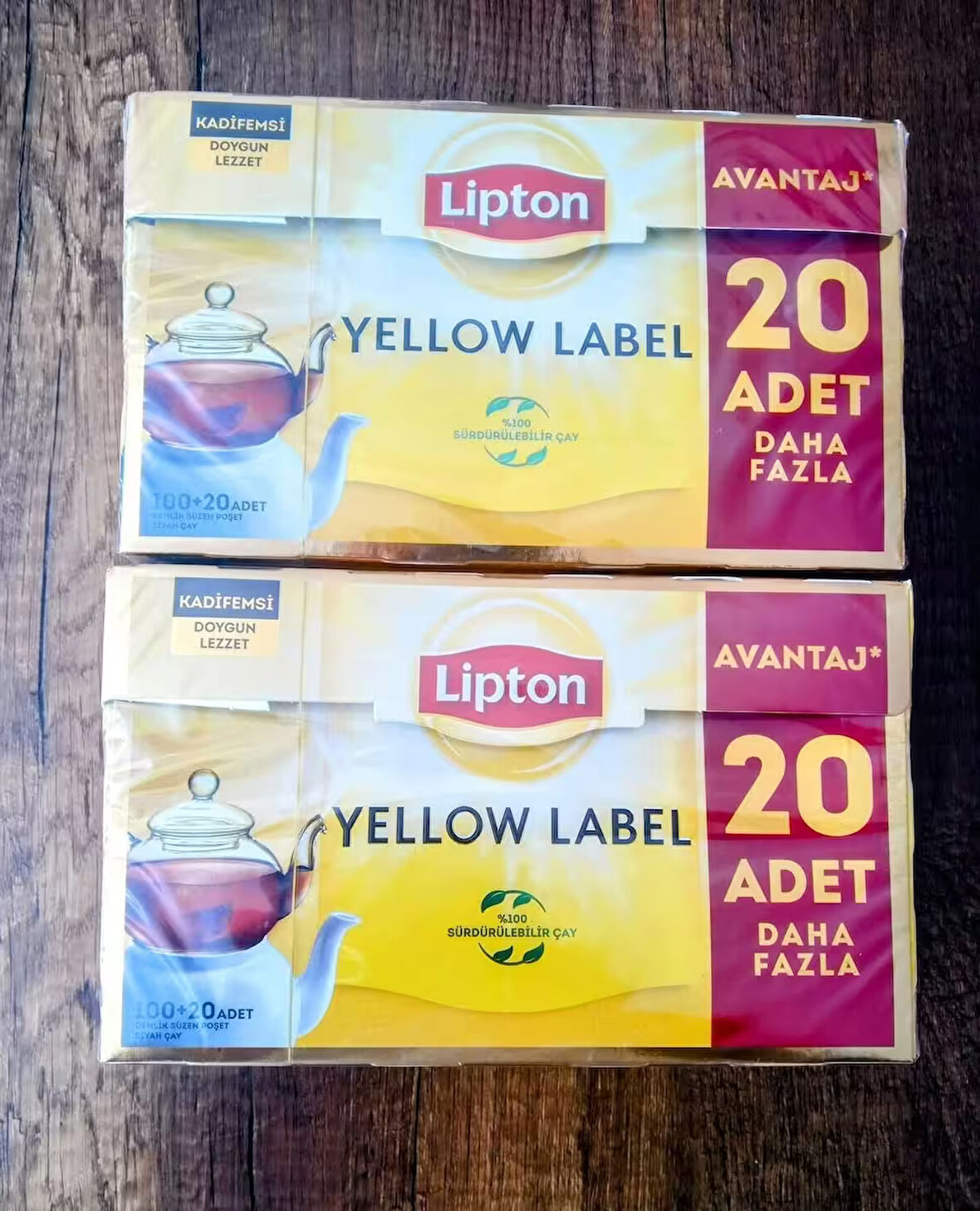 Lipton Yellow Label Demlik Poşet Çay 120'li x 2 KUTU