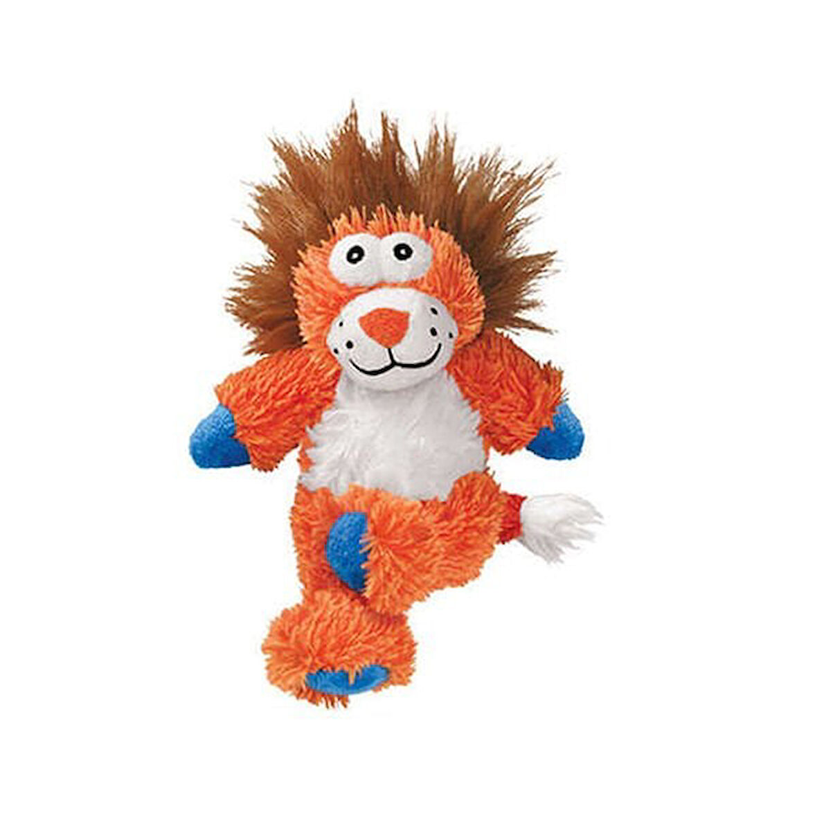 Kong Cross Knots Lion Sesli Aslan Peluş Köpek Oyuncağı Turuncu 34 Cm