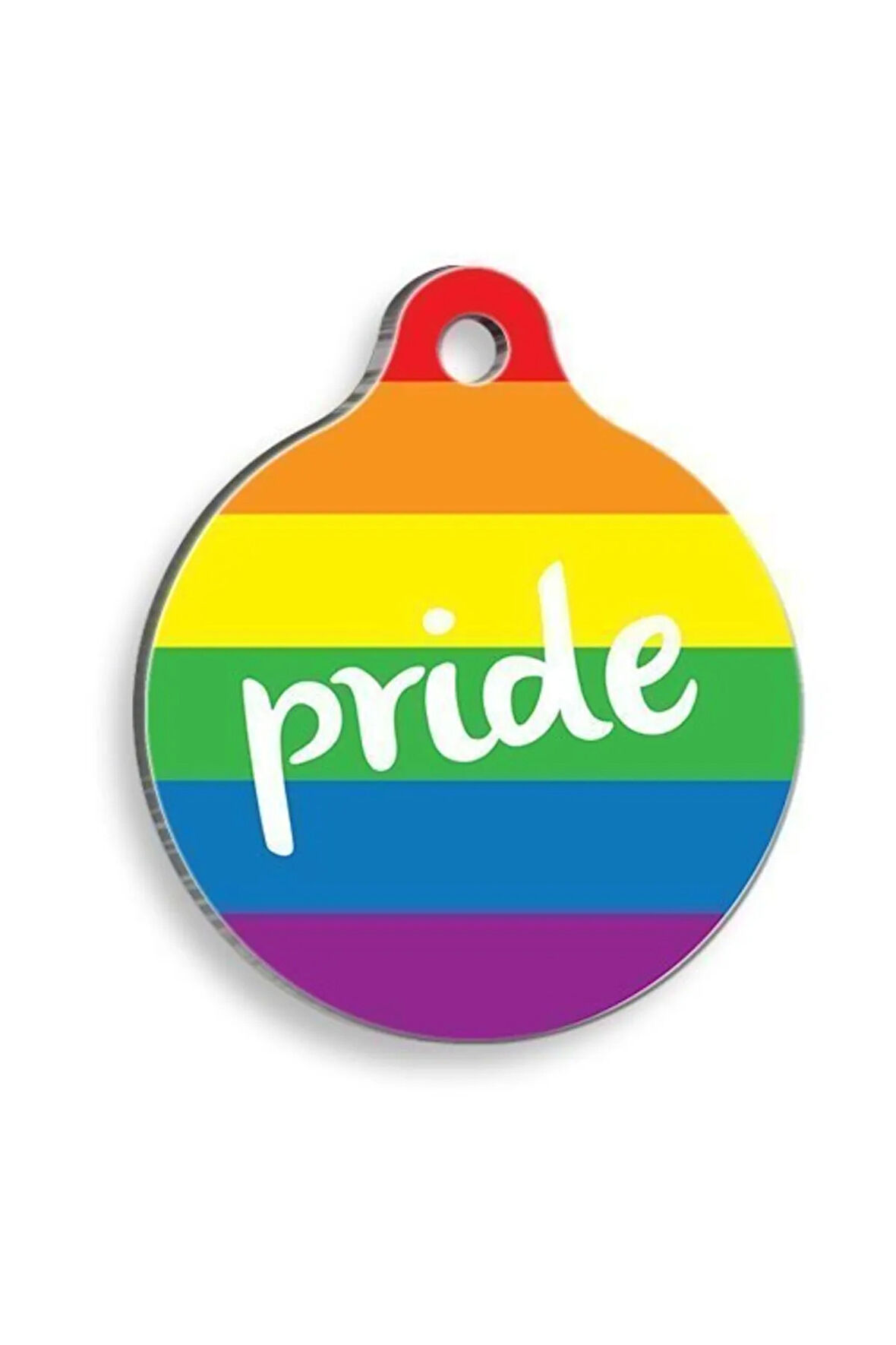 Gökkuşağı Pride 3 Yuvarlak Kedi ve Köpek Künyesi