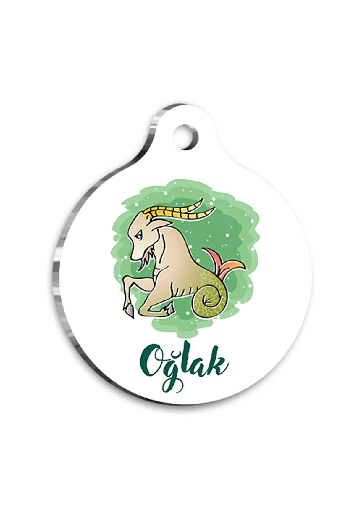 Oğlak Burcu Kedi Köpek Künyesi Small 2 x 3,5 cm