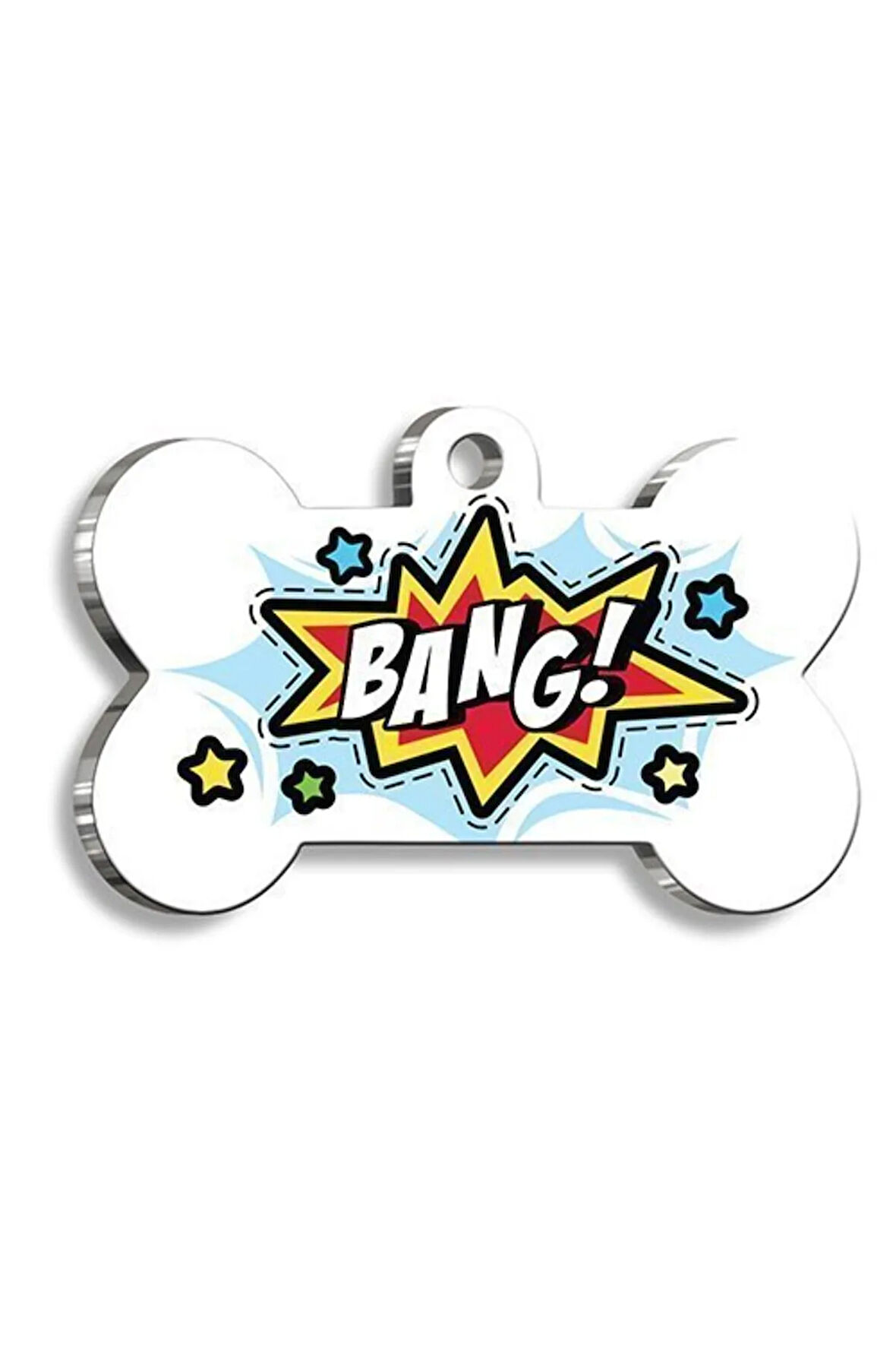 Bang Kemik Şekilli Köpek Künyesi Small: 2,1 x 3,1 cm.