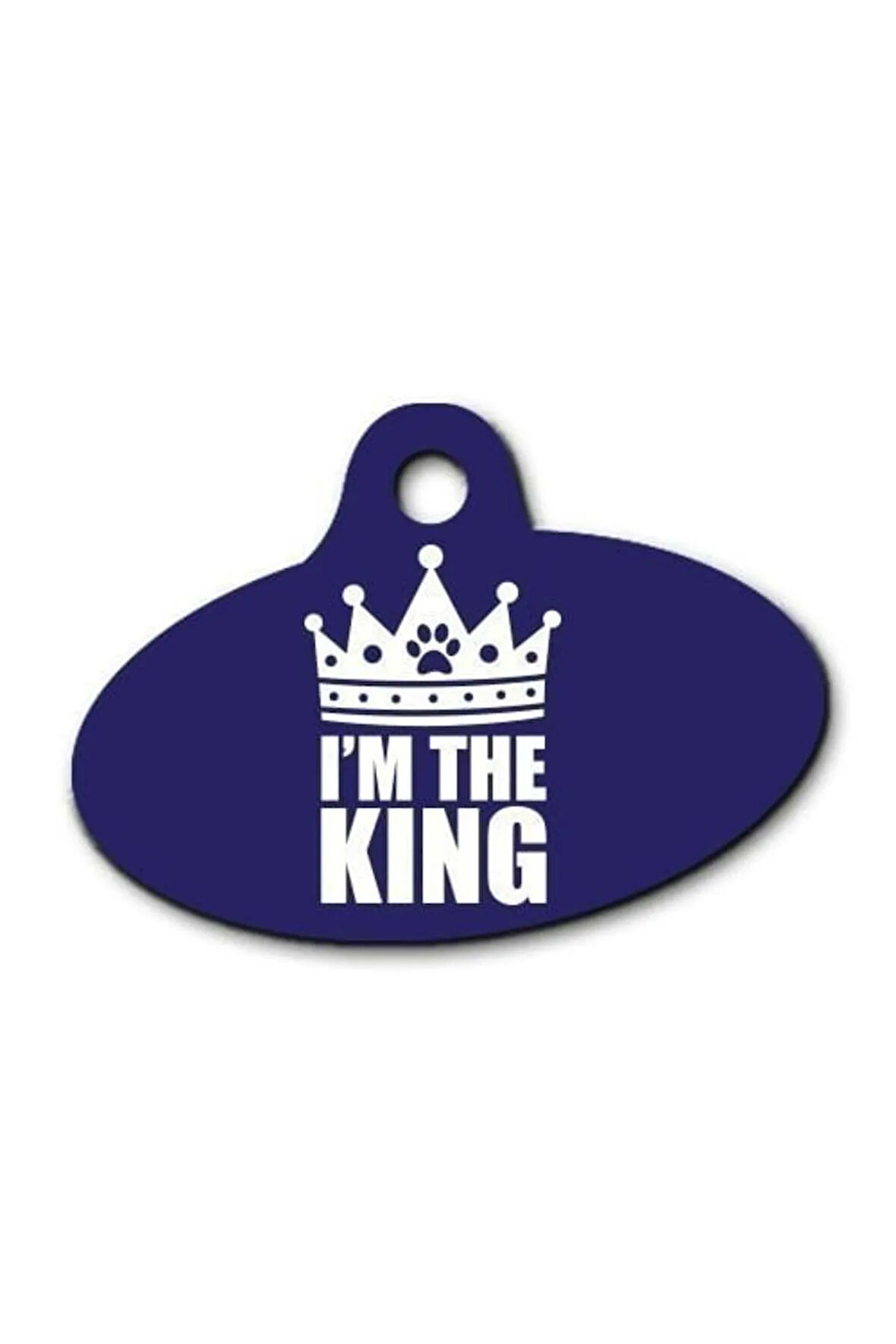 I'm The King Elips Kedi Köpek Künyesi Medium