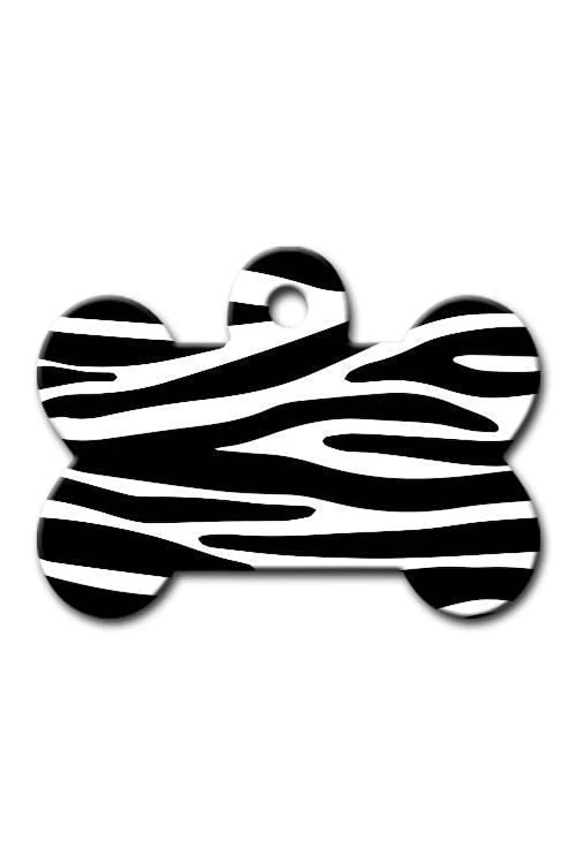 Zebra Desenli Kedi Köpek Künyesi Medium
