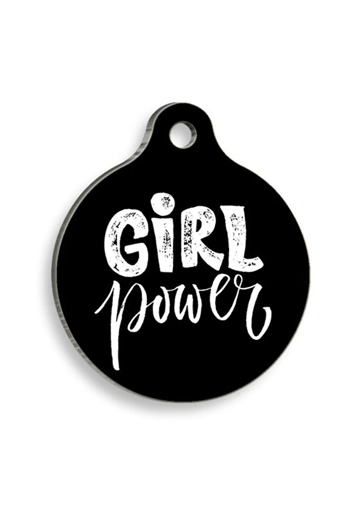 Girl Power Yuvarlak Kedi ve Köpek Künyesi Medium 3 cm