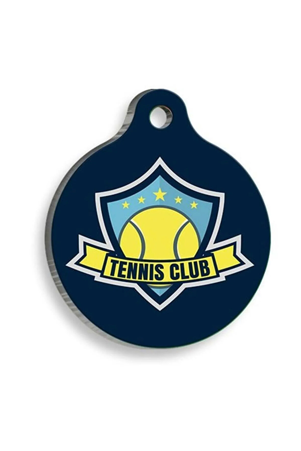 Tenis 2 Yuvarlak Kedi ve Köpek Künyesi Small 2,5 cm