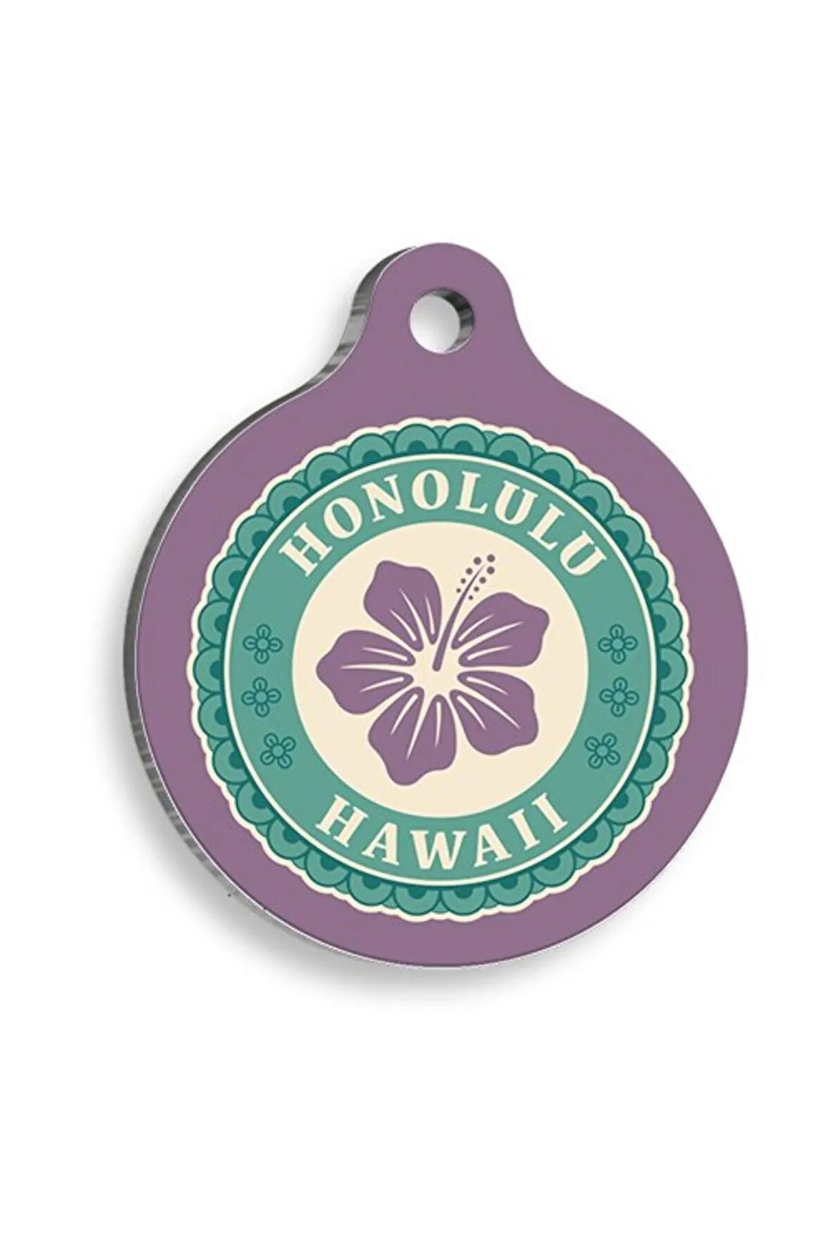 Honolulu Figür Yuvarlak Kedi ve Köpek Künyesi Medium 3 cm