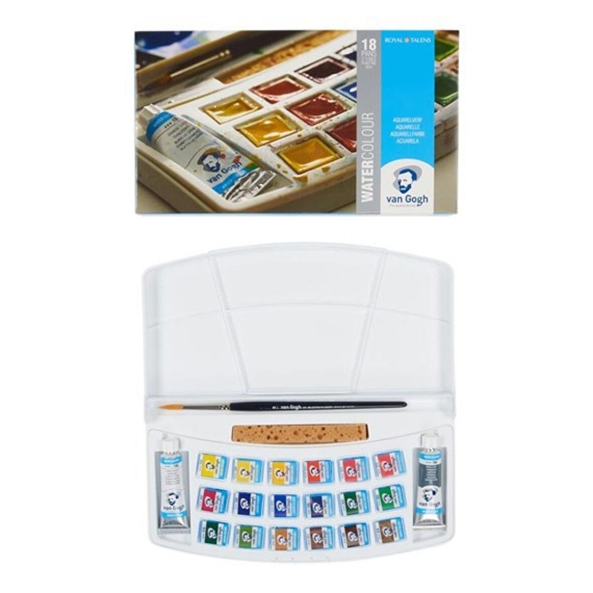 Van Gogh SULUBOYA TABLET SET 18 + 2 AD. 10 ML TÜP (PLASTİK KUTU)