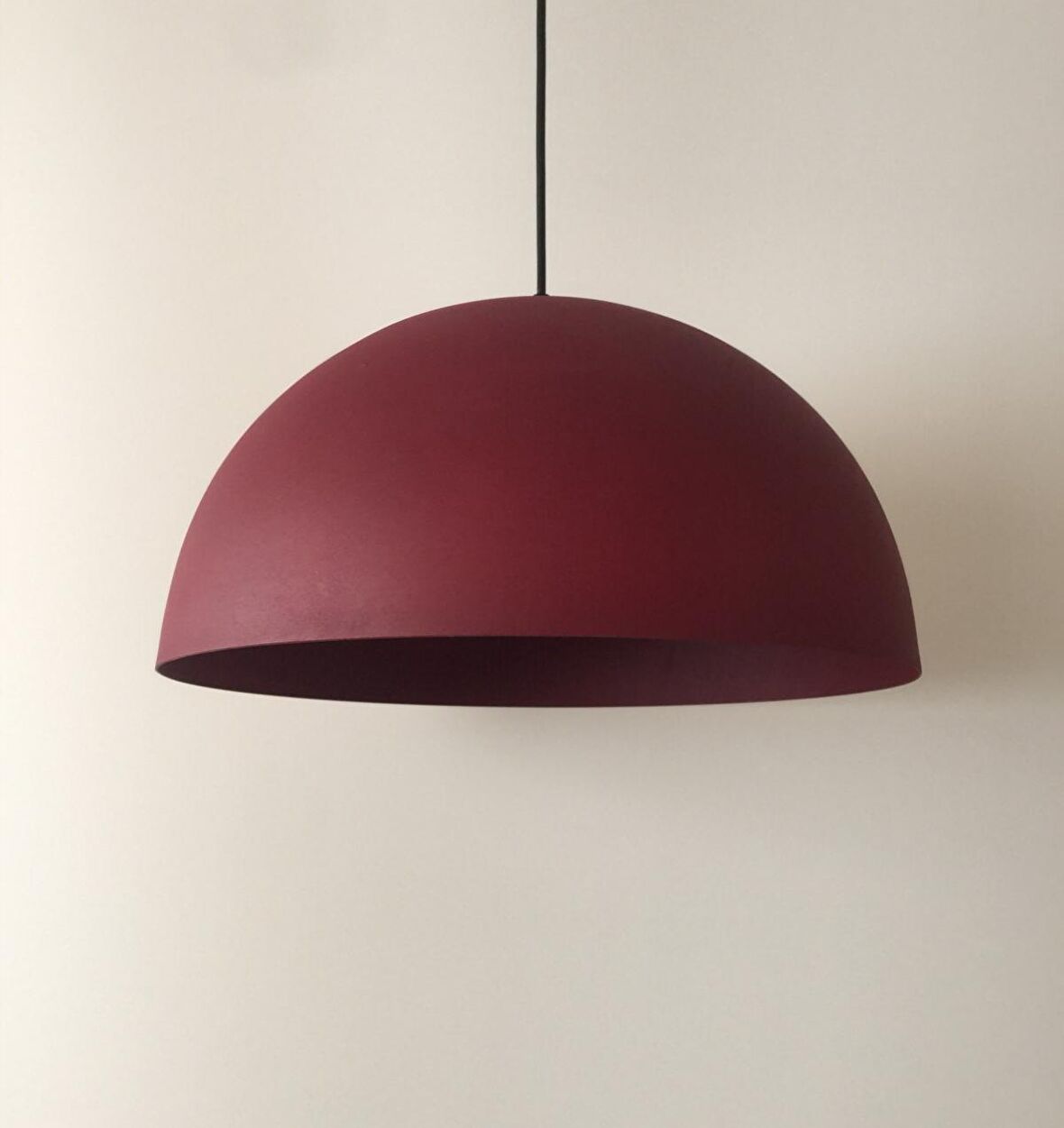 Retro Bordo Içi Bordo Metal Sarkıt Avize 40 Cm En