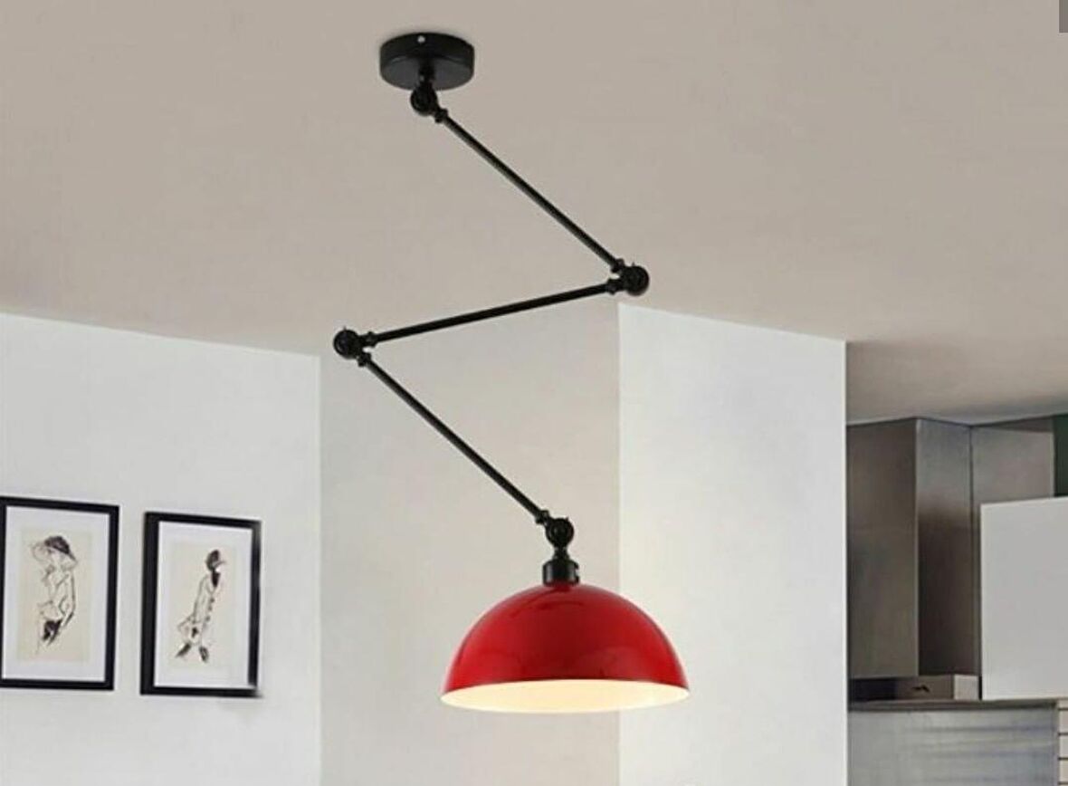 Retro Metal Akrobatik Mafsallı Dekoratif Tavan Tekli Sarkıt 