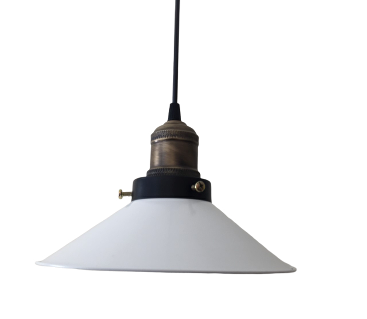 Retro Beyaz Metal Sarkıt Avize 23 Cm