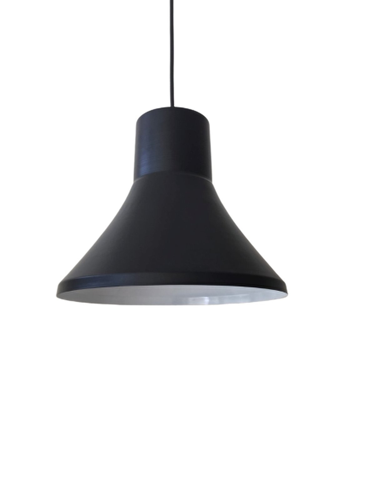 Retro Metal Sarkıt Avize Rustik Tekli Sarkıt Siyah İçi Beyaz 