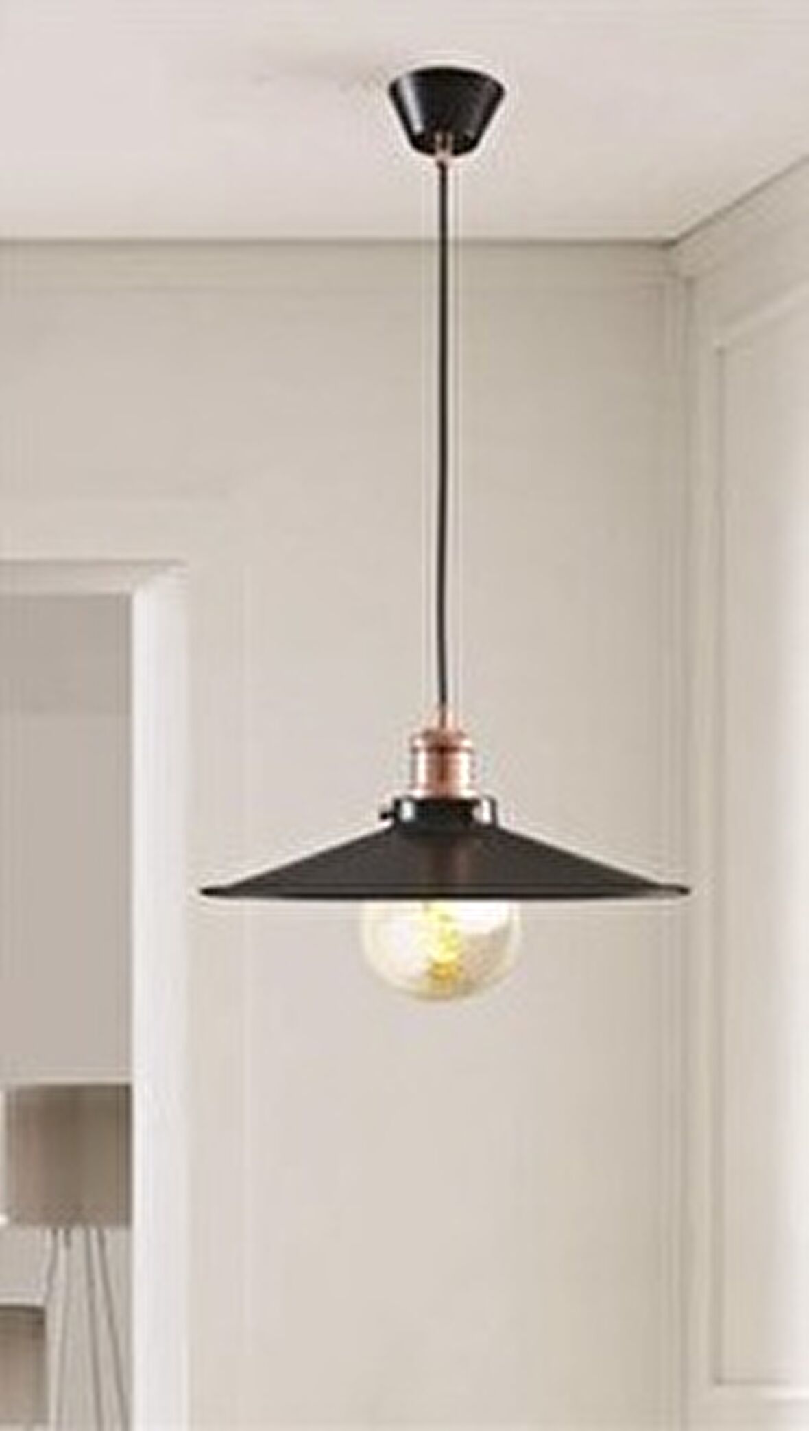 Retro Metal Sarkıt Avize 30 cm Mat Bakır