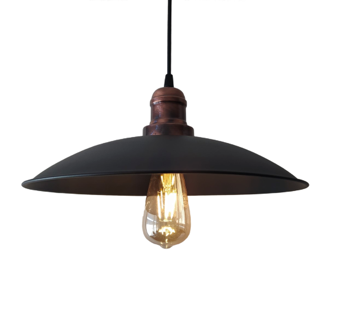 Retro Metal Siyah Sarkıt Avize Rustik Tekli Sarkıt 30