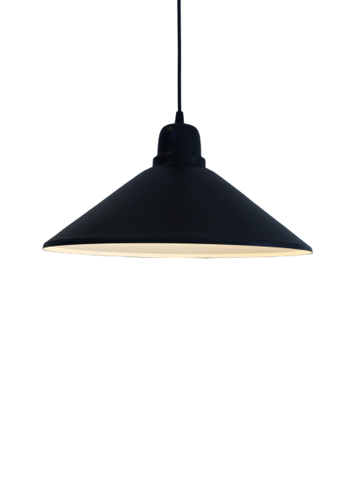 Retro Siyah Içi Sarı Metal Sarkıt Avize 37 cm