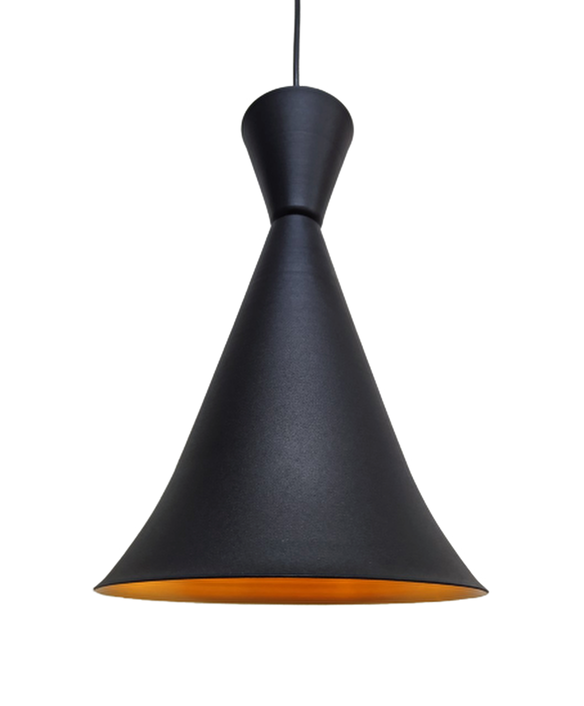 Retro Metal Sarkıt Avize Rustik Tekli Sarkıt Siyah İçi Sarı Cafe Mutfak Aydınlatma