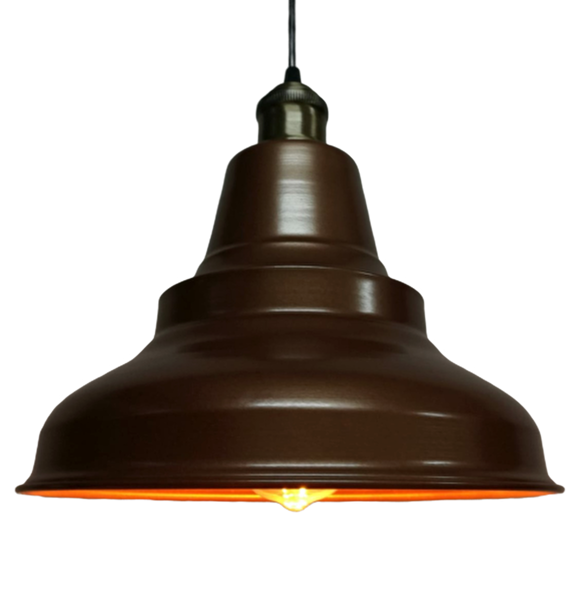 Retro Metal Sarkıt Avize Rustik Tekli Sarkıt Mat Bakır Cafe Mutfak Aydınlatma