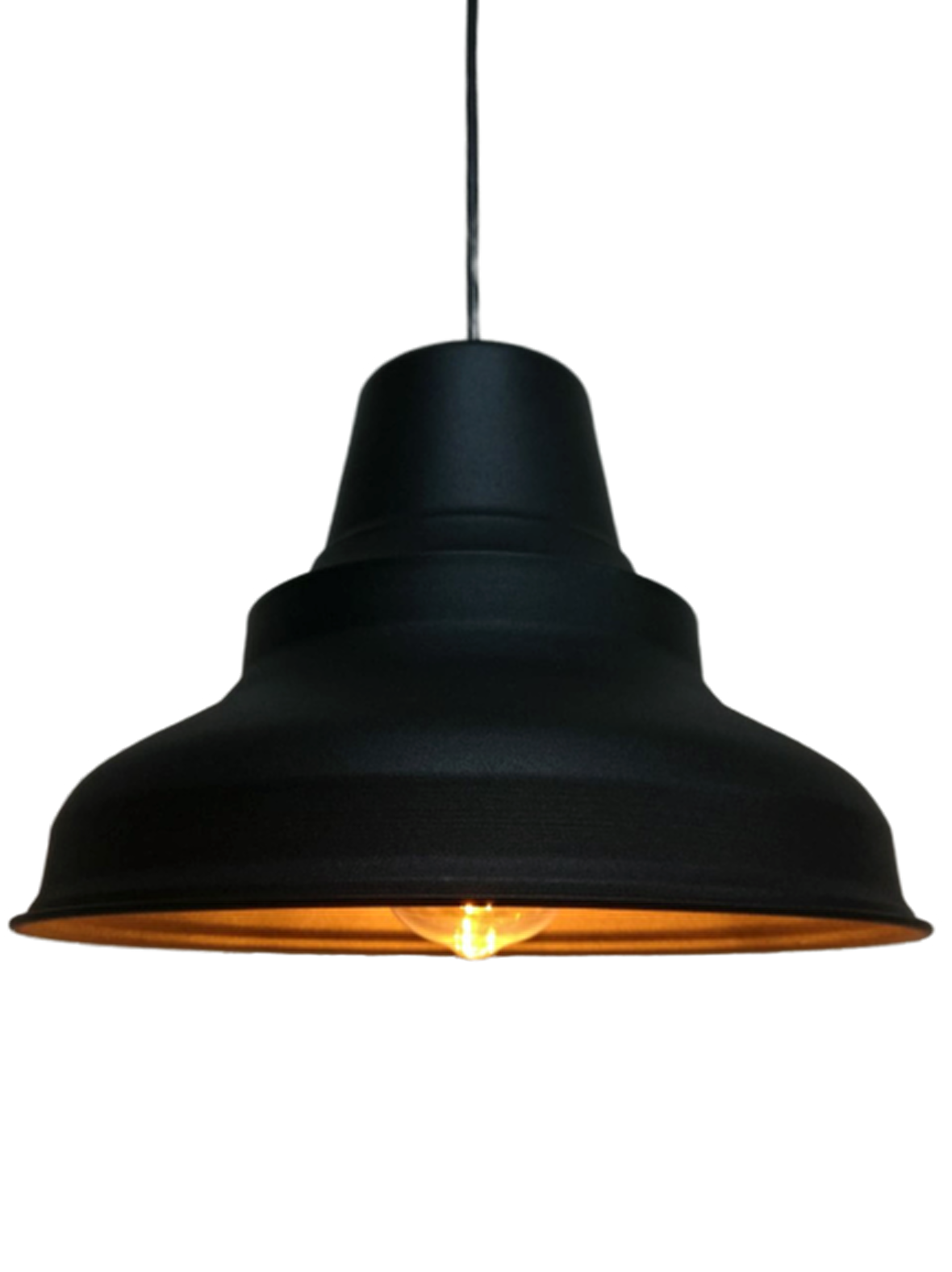 Retro Metal Sarkıt Avize Rustik Tekli Sarkıt Siyah Cafe Mutfak Aydınlatma