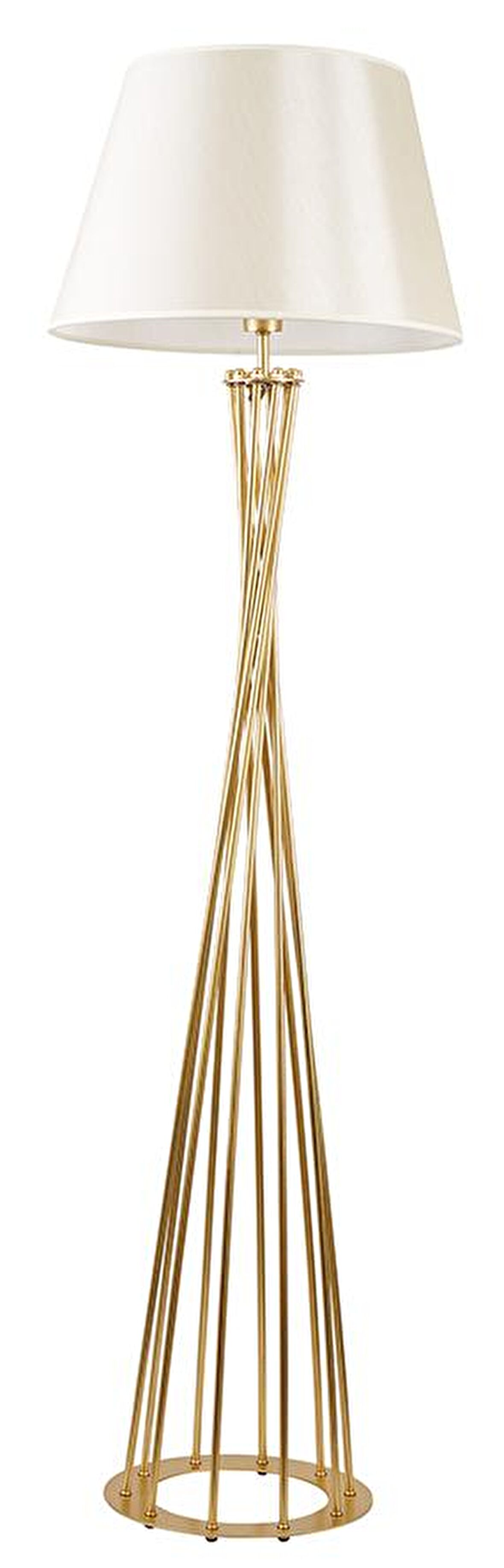 Rys Retro Lambader Köşe Lambası  Gold Krem Başlık 45cm Başlık