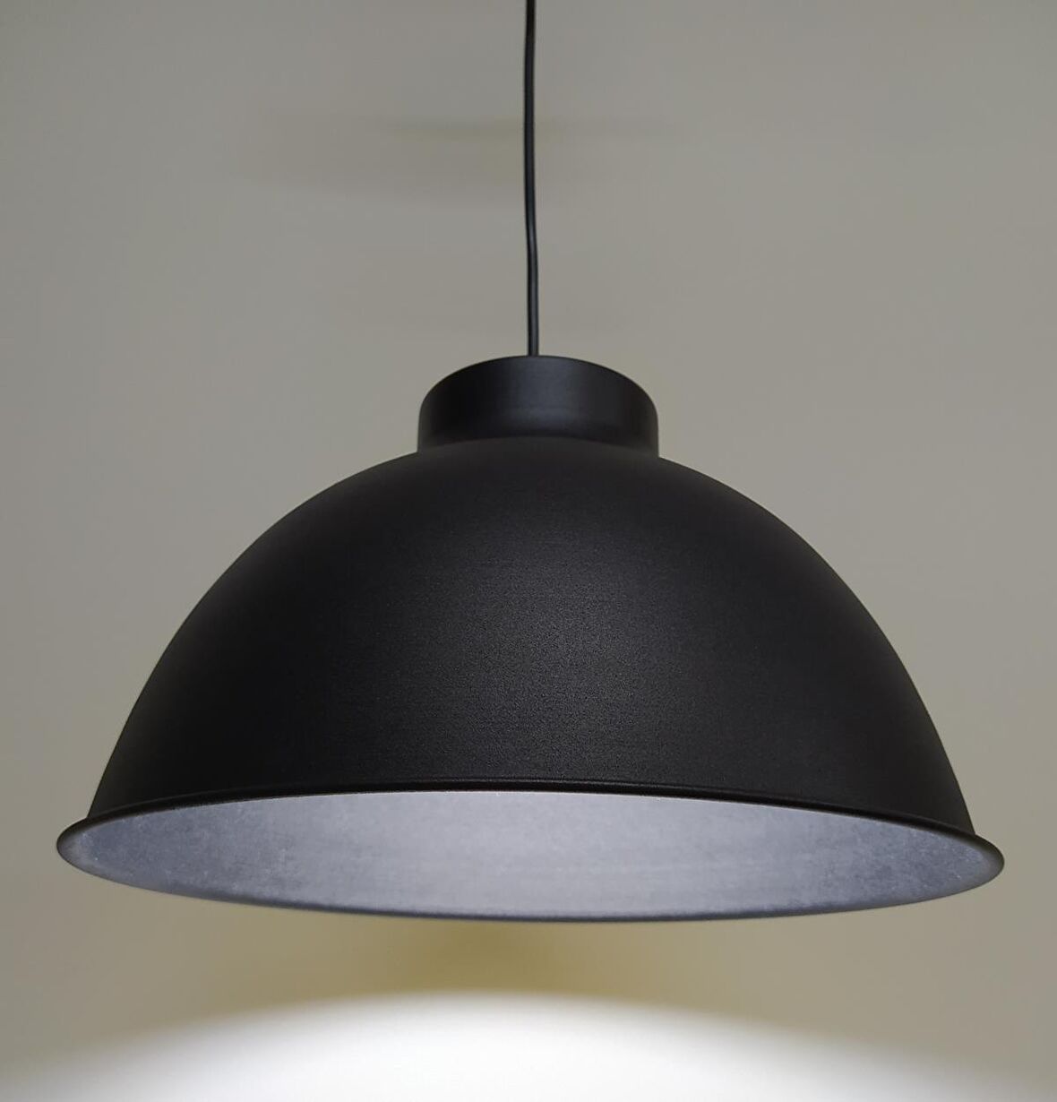 Retro Metal Sarkıt Avize Rustik Tekli Sarkıt Siyah İçi Beyaz