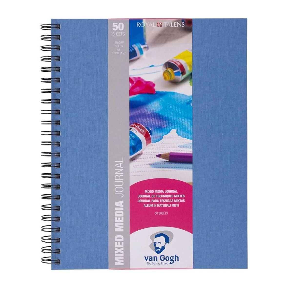 Van Gogh ÇOK AMAÇLI DEFTER A4 160GR. 50 YPR. SPİRALLİ SERT KAPAK